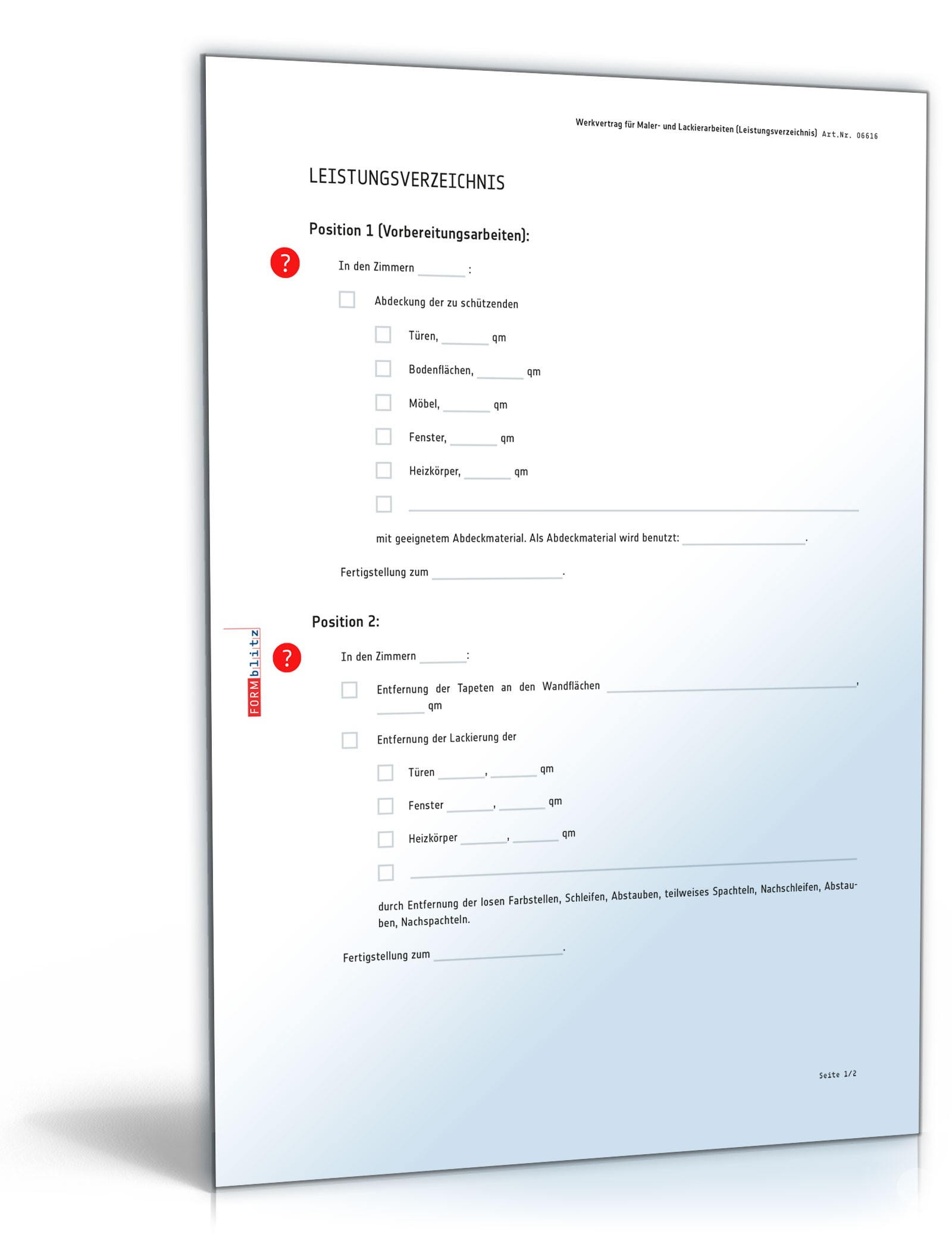 Werkvertrag Maler- und Lackierarbeiten PDF. Seite: 11