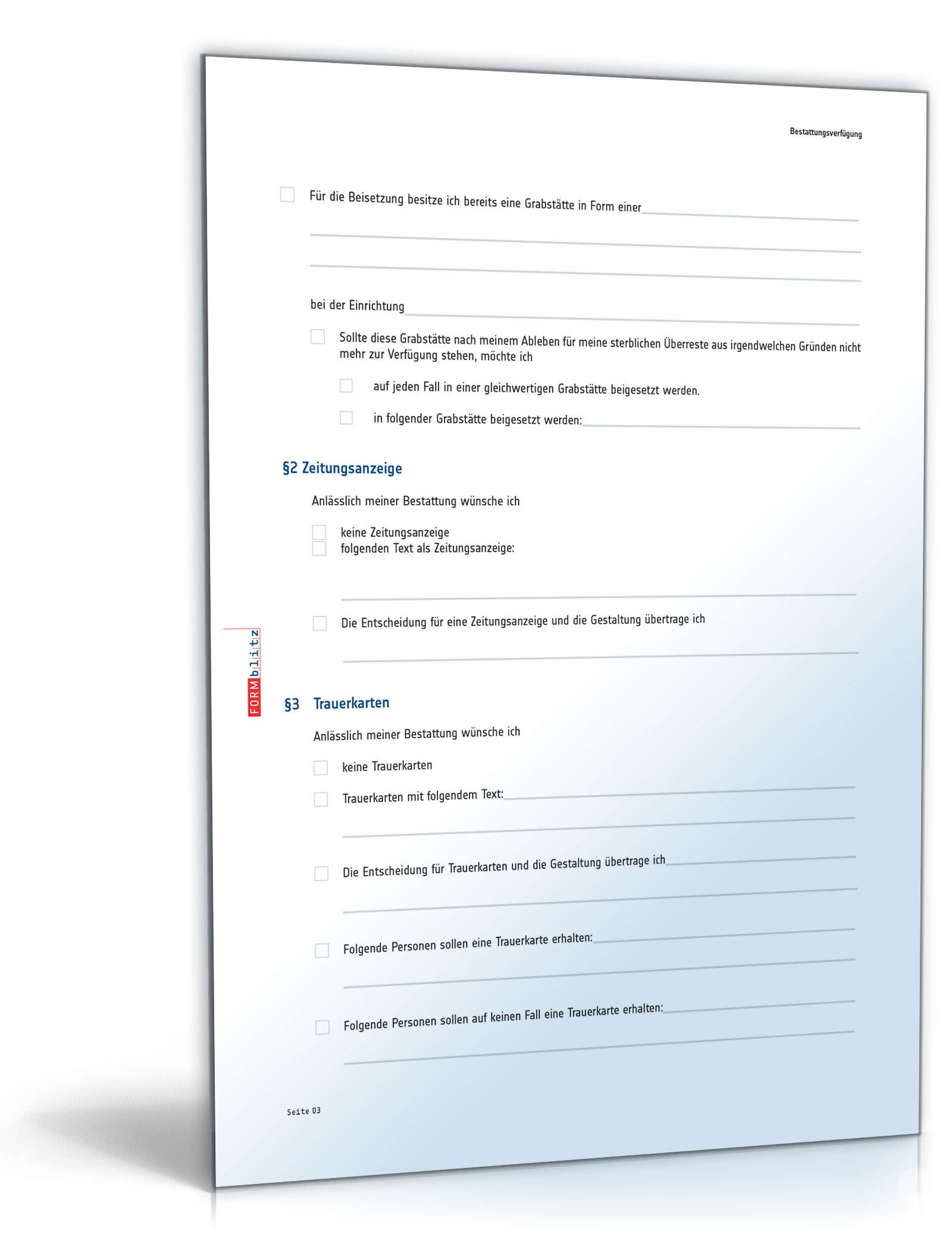 Bestattungsverfügung PDF. Seite: 4