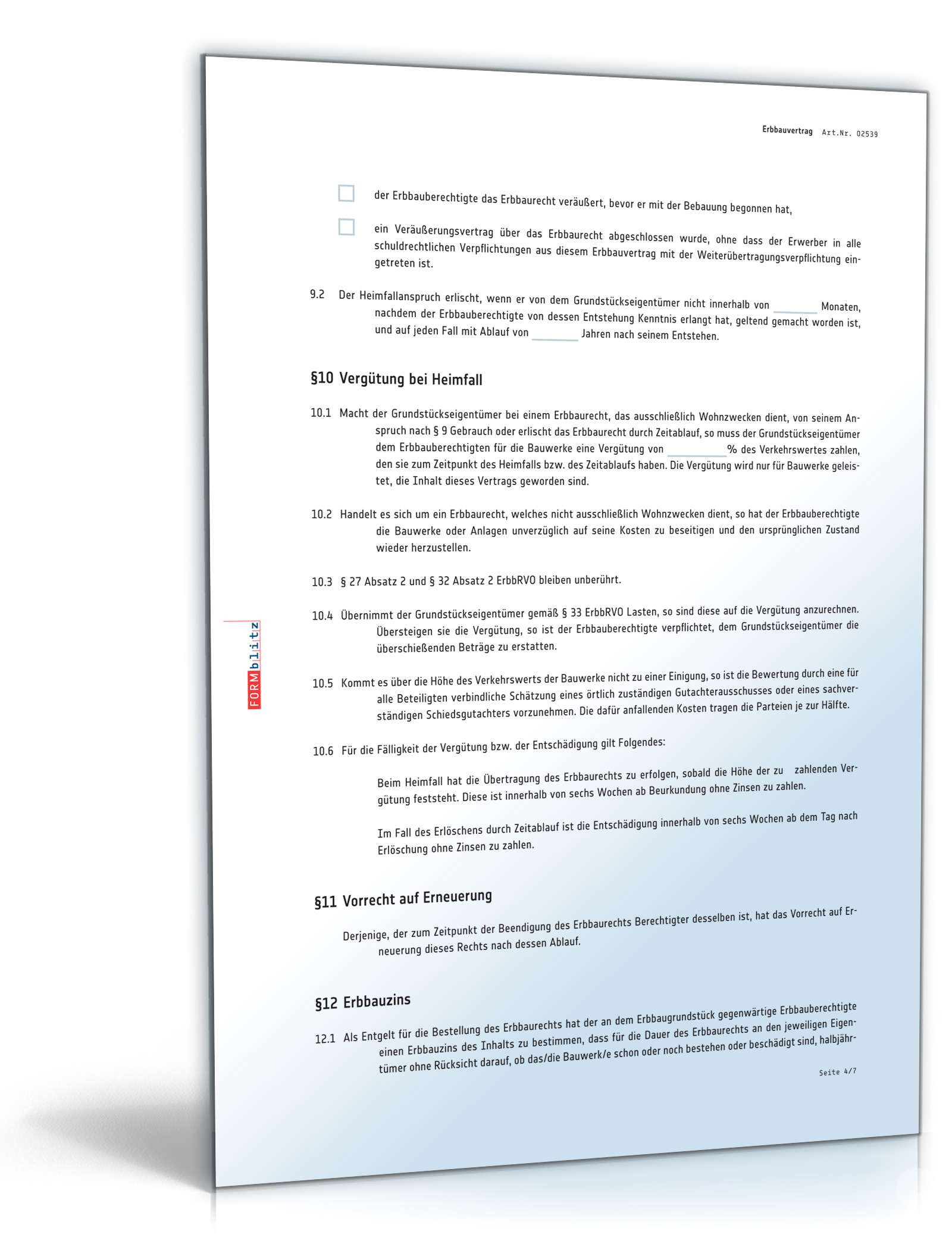 Erbbauvertrag PDF. Seite: 4