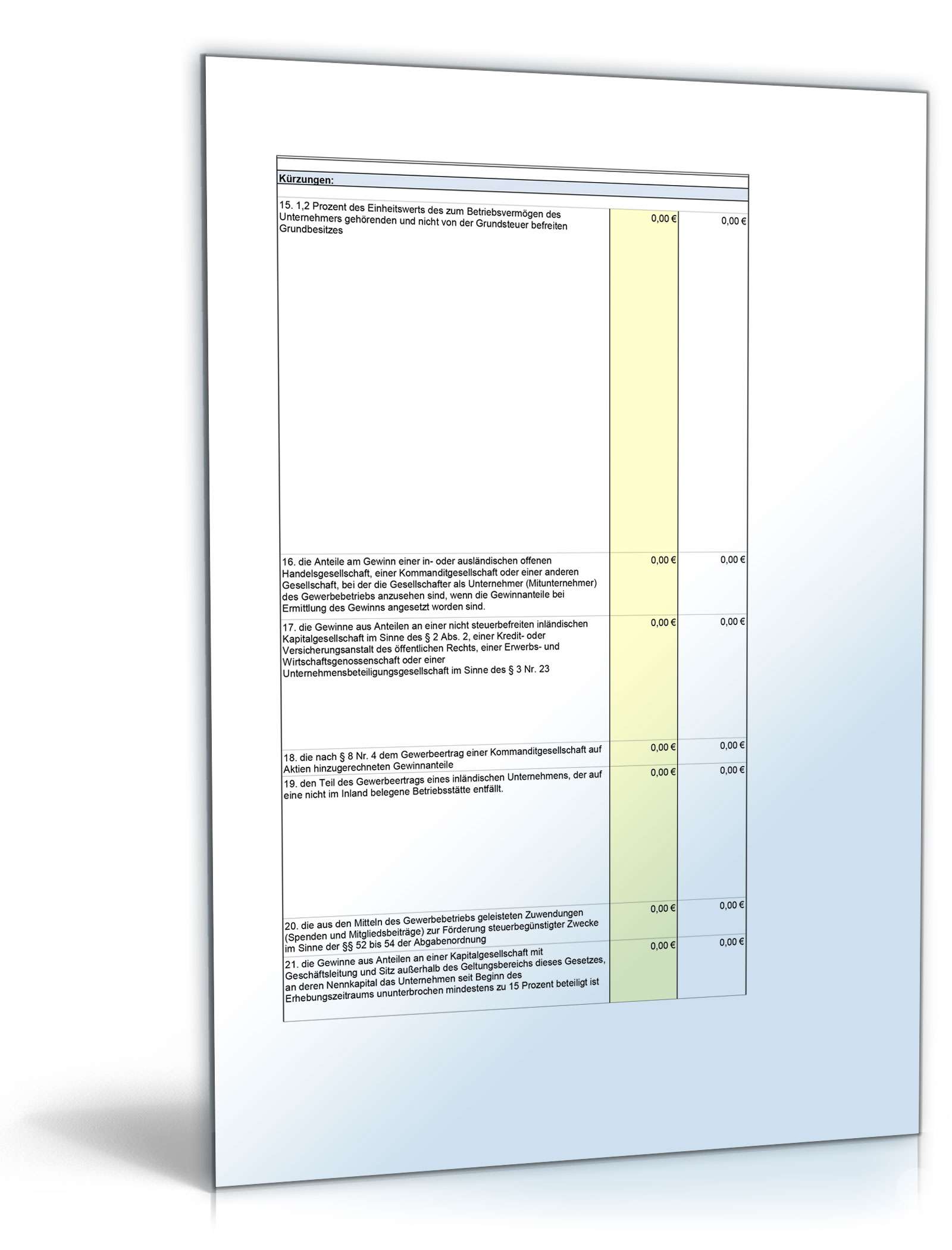 Rückstellungsrechner XL Excel. Seite: 9