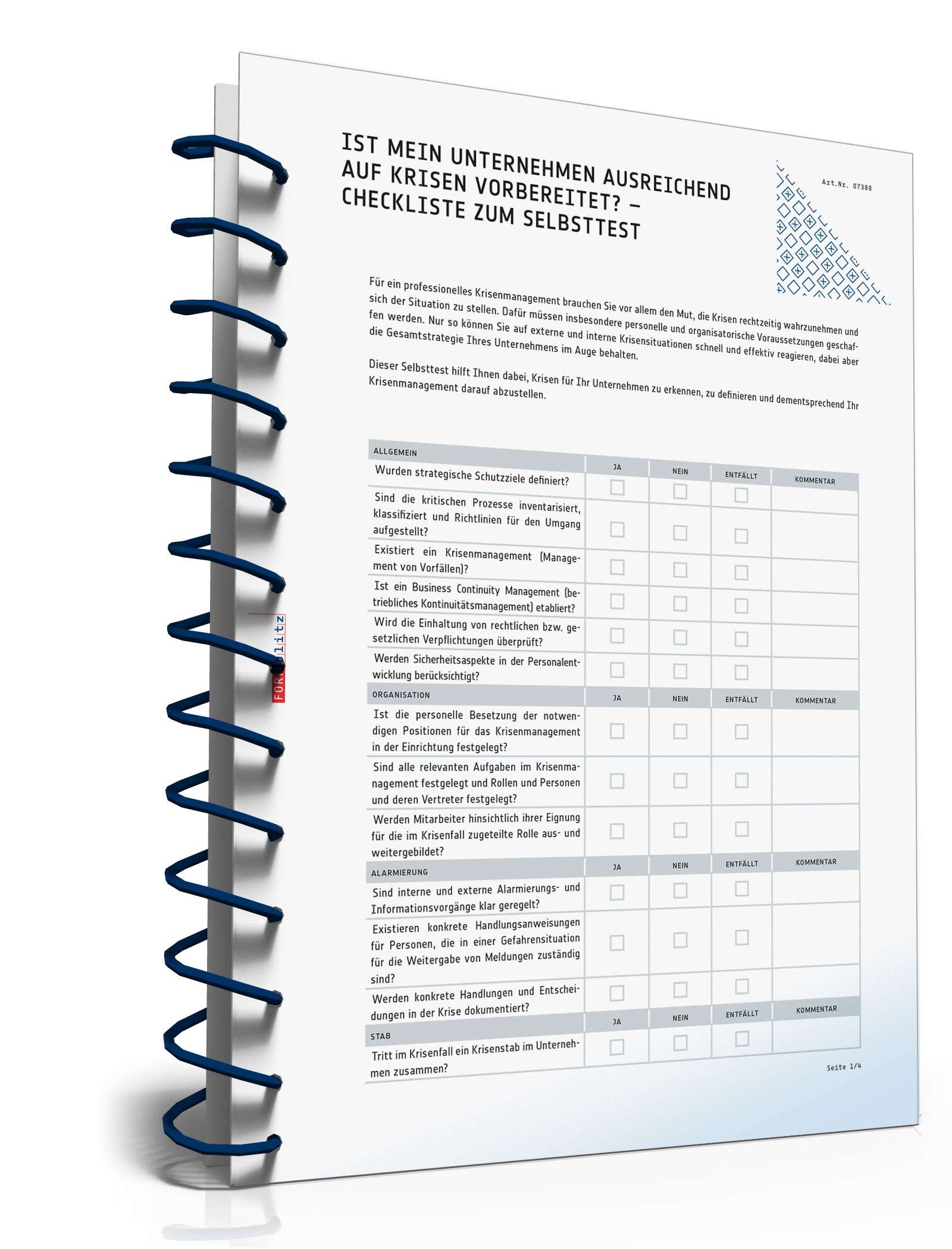 Checkliste Vorsorge Unternehmenskrise  PDF