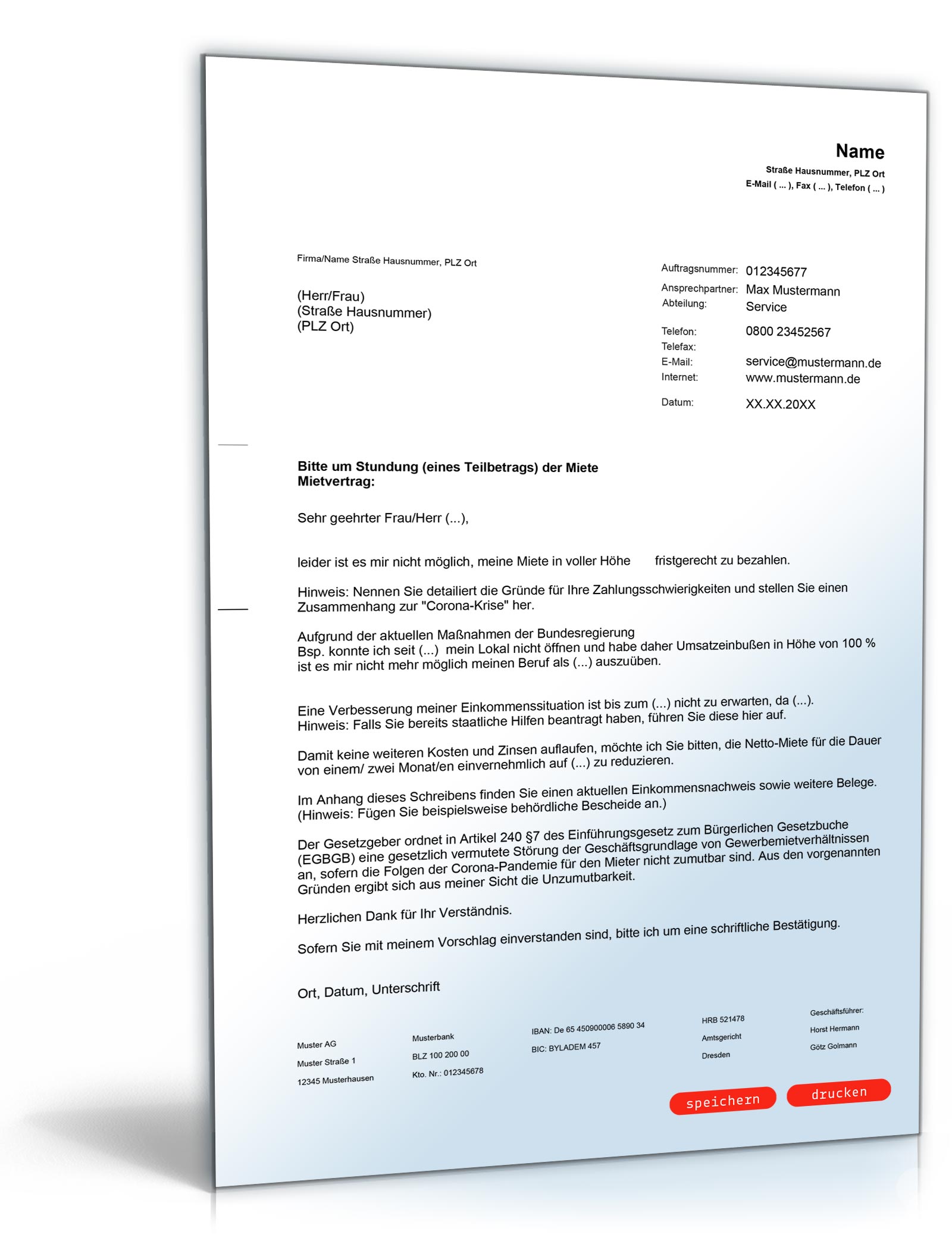 Mietminderung Corona Gewerbe PDF