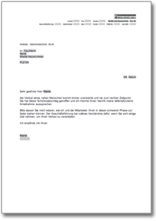 Kondolenzschreiben Geschäftsführer an Mitarbeiter Word