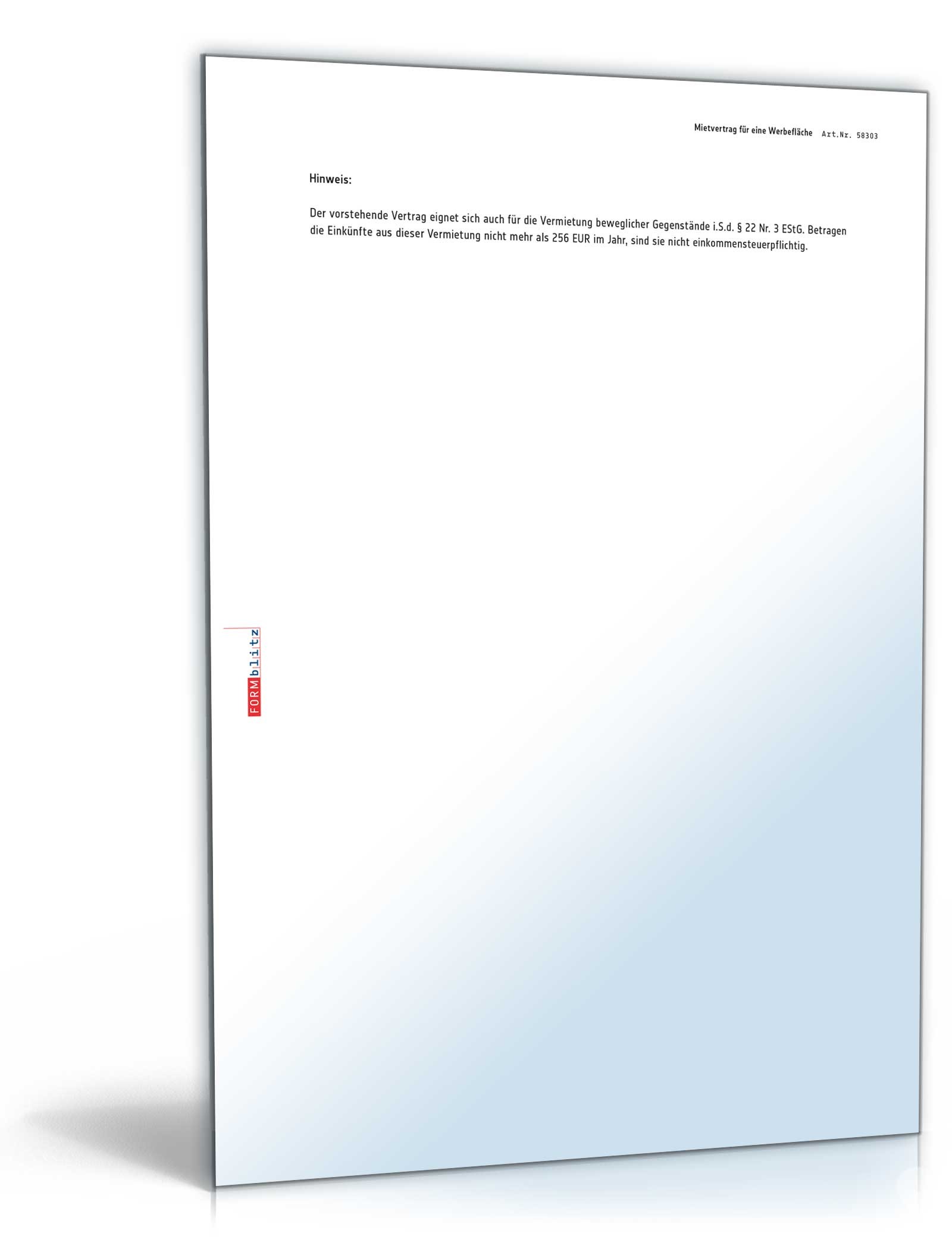 Mietvertrag Nutzung einer Werbefläche
 PDF. Seite: 6