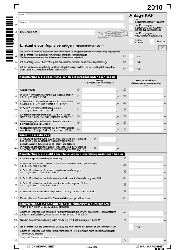 Formular-Paket Steuer 2011 Excel. Seite: 4