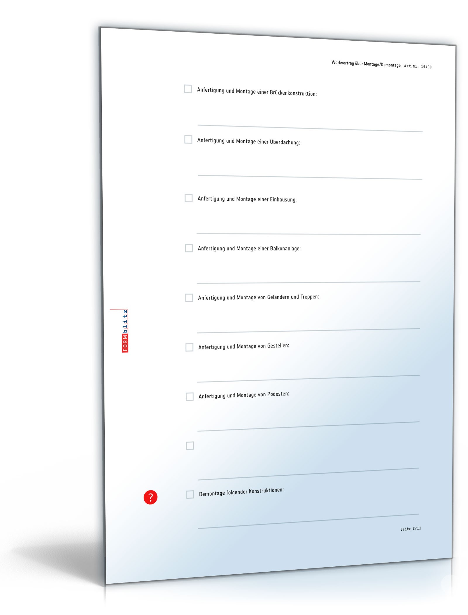 Werkvertrag Montage oder Demontage PDF. Seite: 2