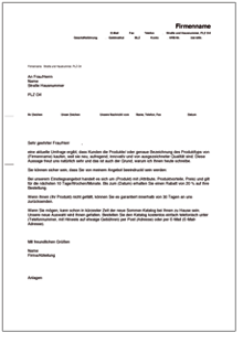 Allgemeiner Werbebrief neue Produkte Word