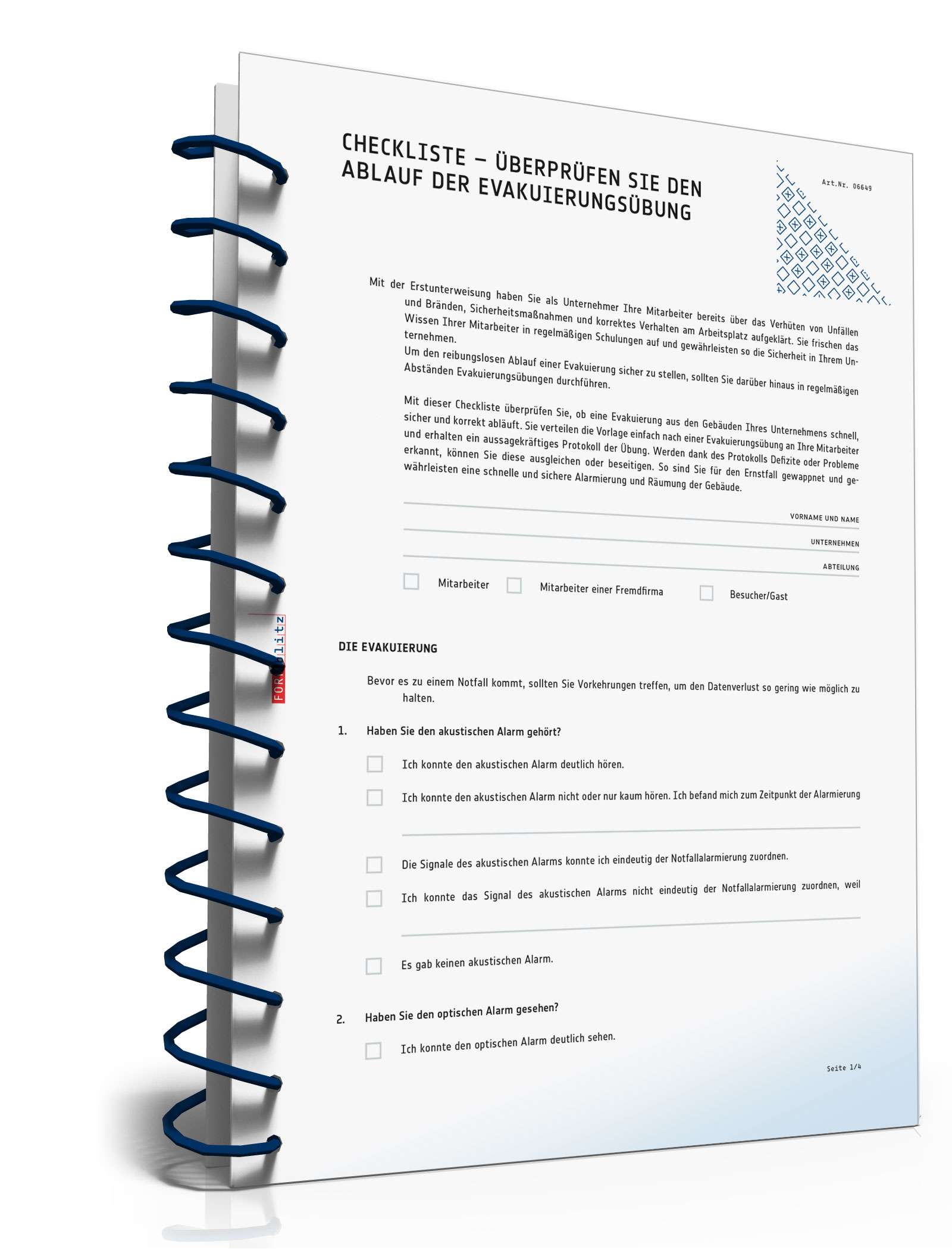 Checkliste Ablauf Evakuierung PDF