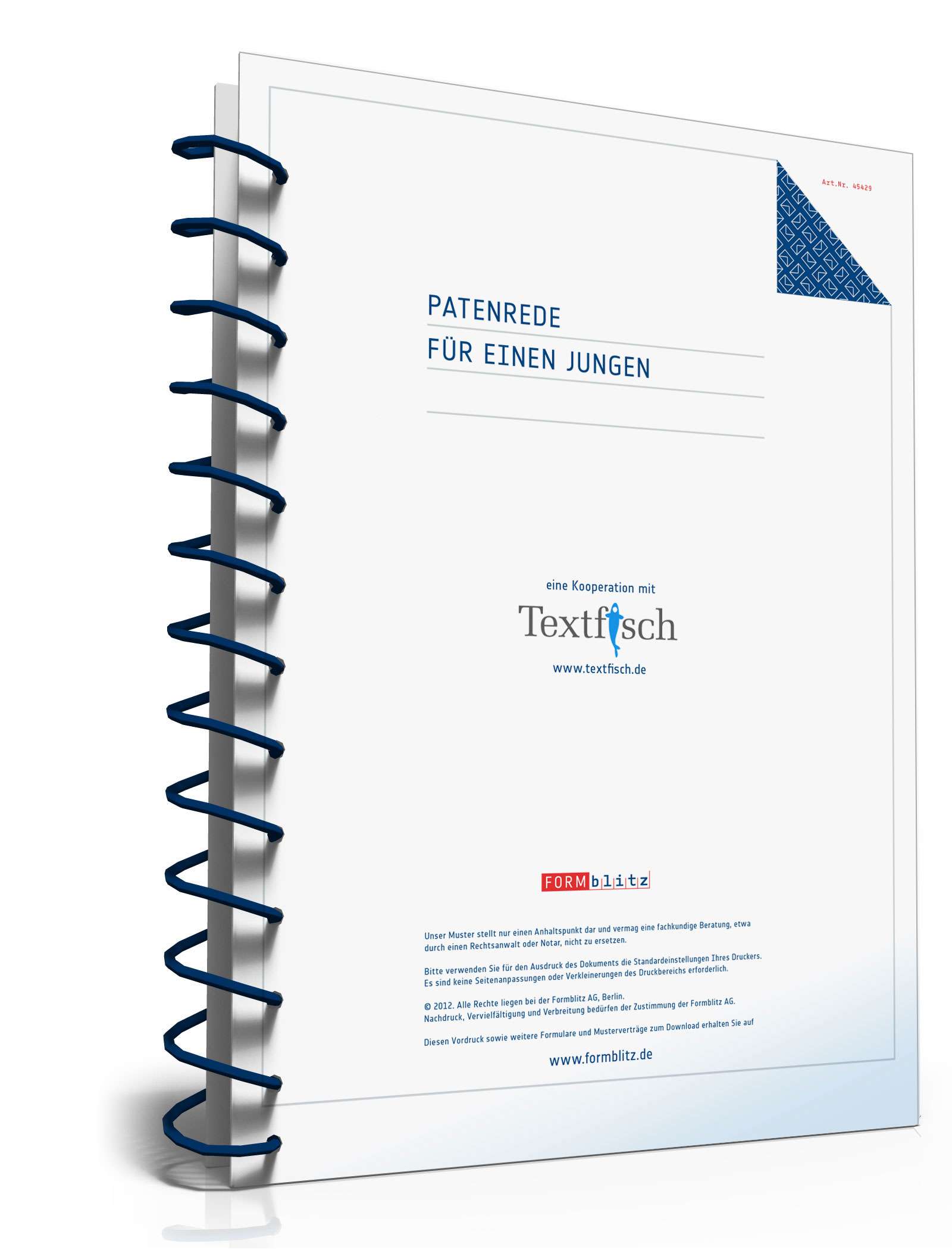 Taufrede für einen Jungen von Pate/Patin  PDF