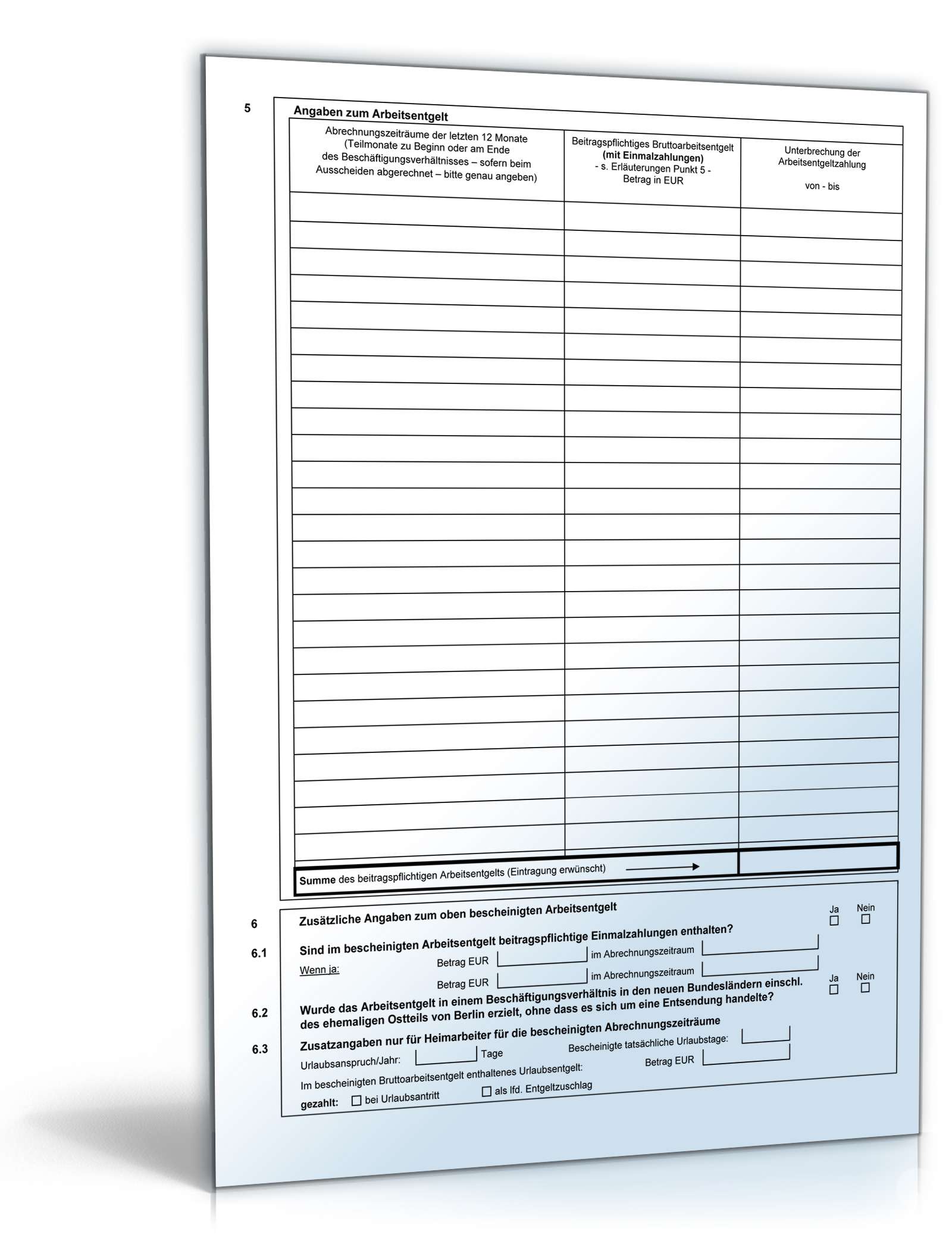 Arbeitsbescheinigung an die Arbeitsagentur PDF. Seite: 3