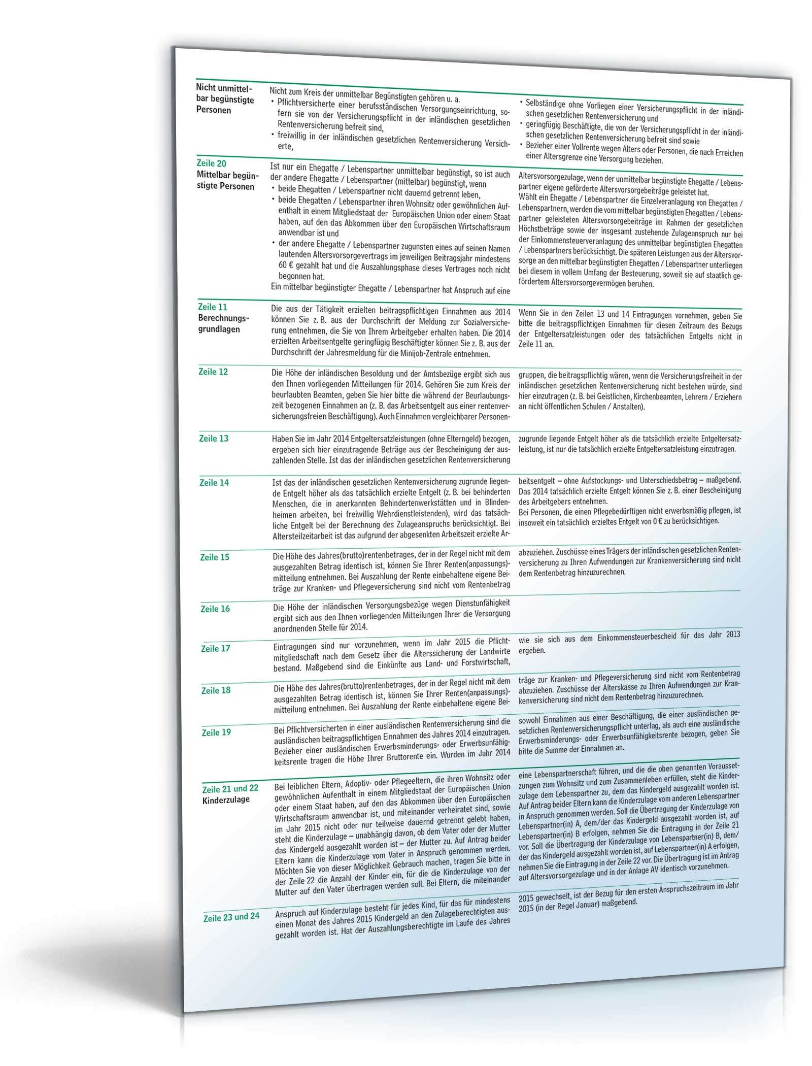 Anleitung zur Anlage AV 2015 PDF. Seite: 2