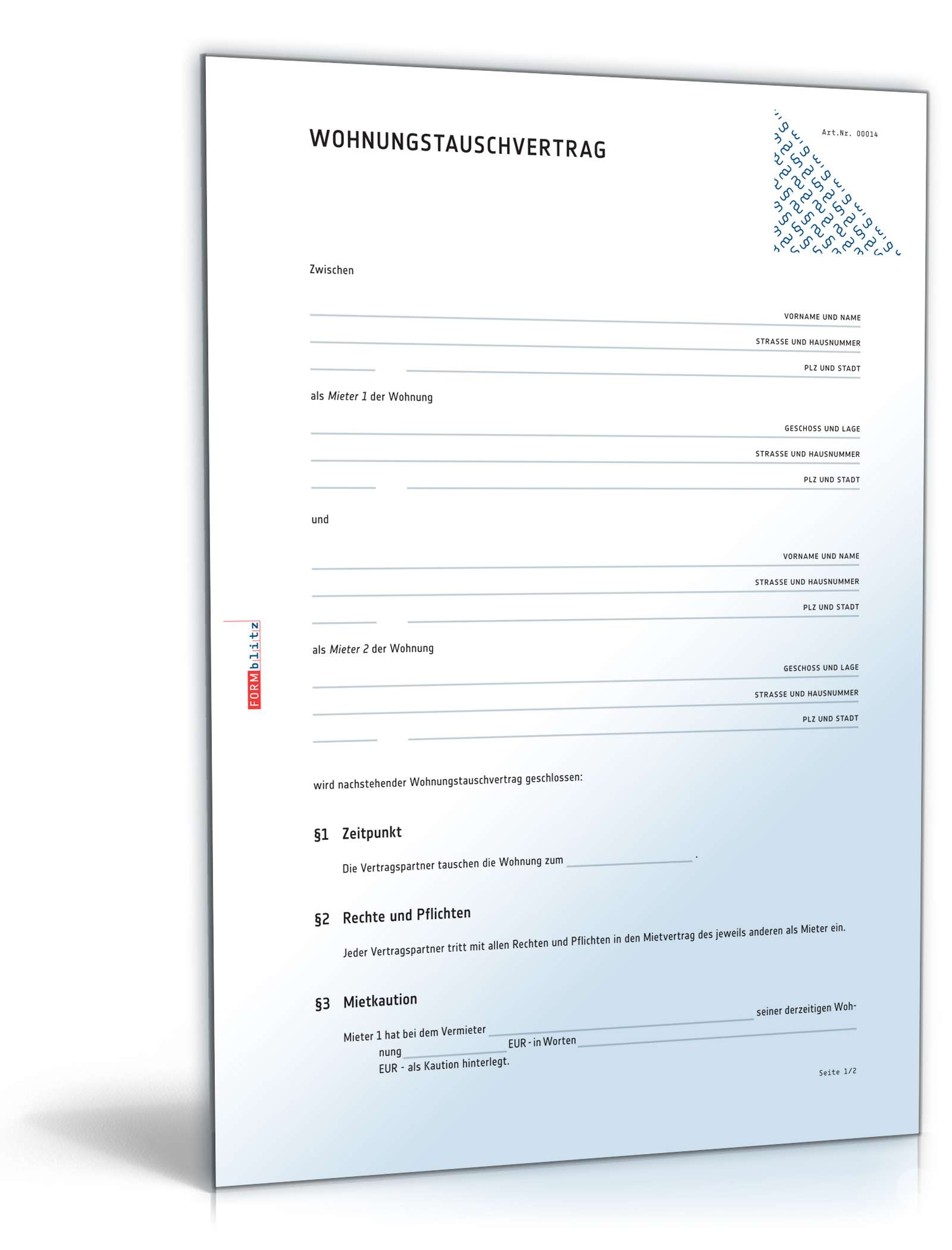 Wohnungstauschvertrag PDF