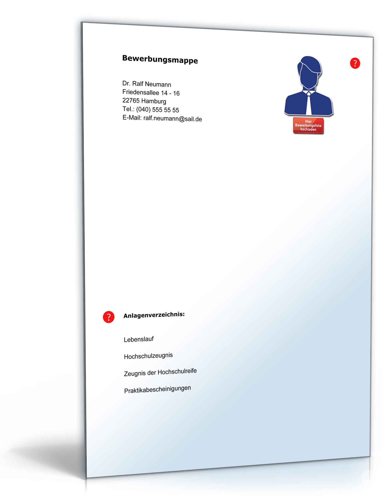 Lebenslauf (Hochschulabsolvent ohne Berufserfahrung) Excel