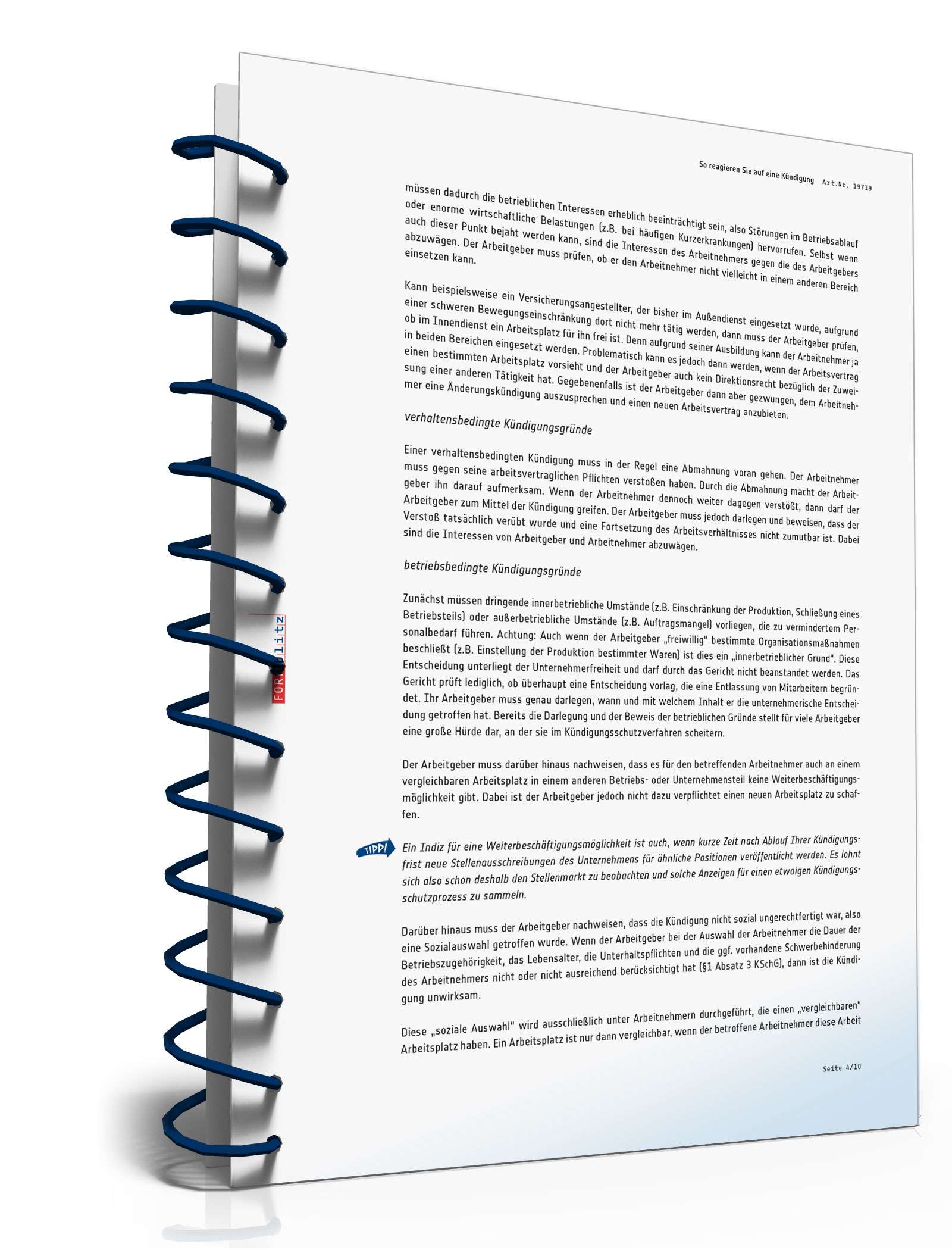 So reagieren Sie auf eine Kündigung PDF. Seite: 5