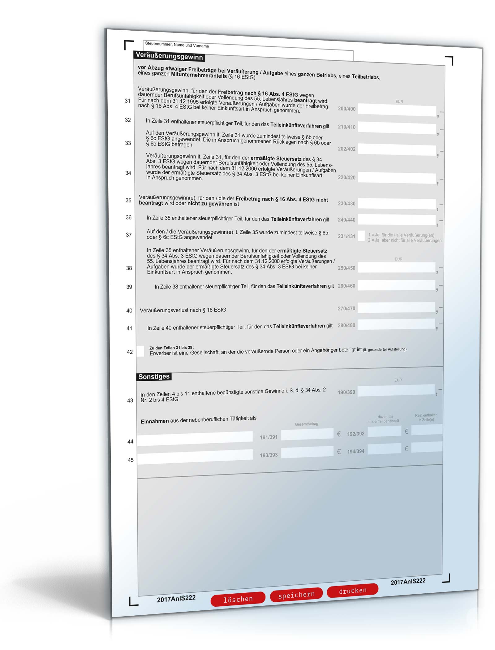 Anlage S 2017 PDF. Seite: 2