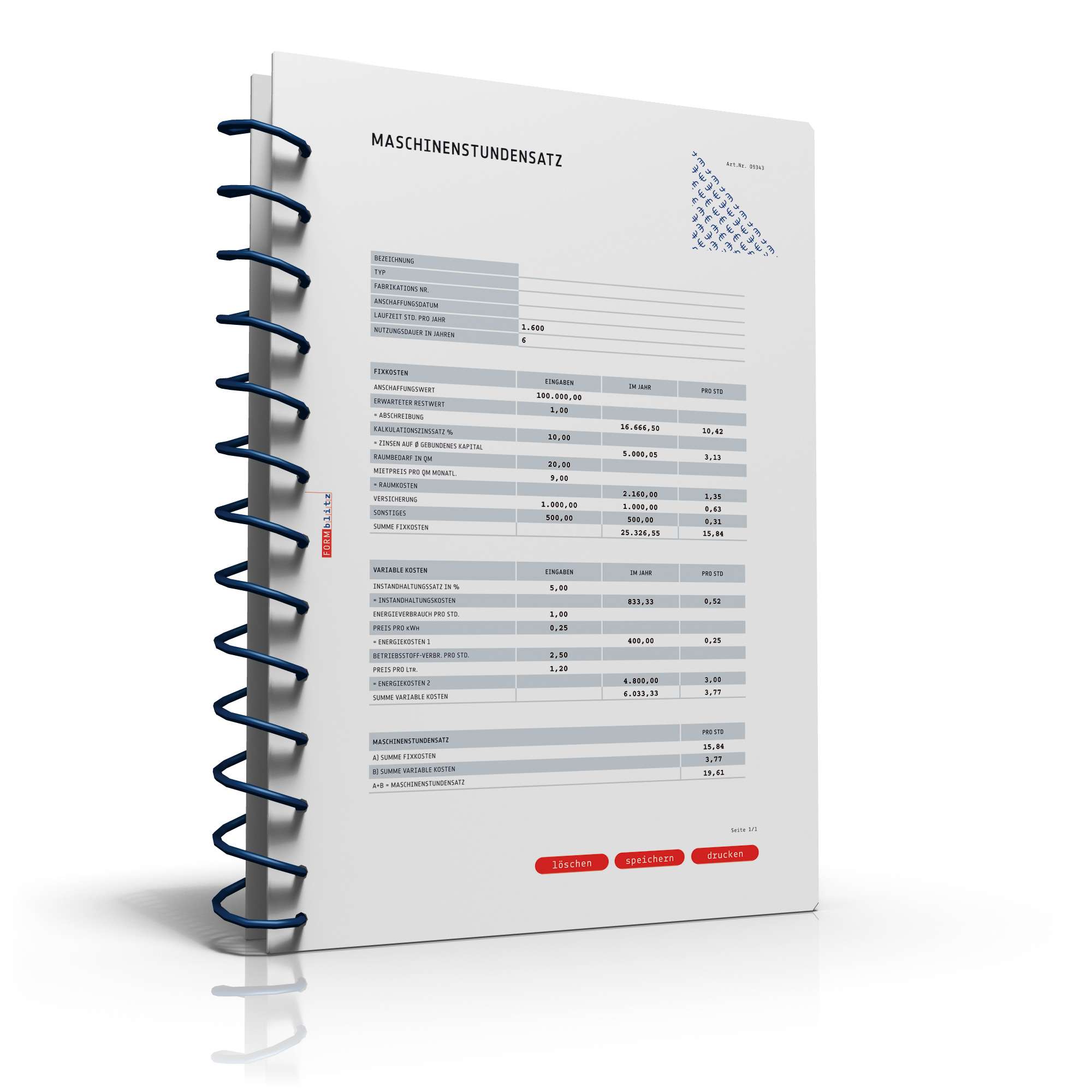 Maschinenstundensatz-Rechner Existenzgründer PDF. Seite: 2