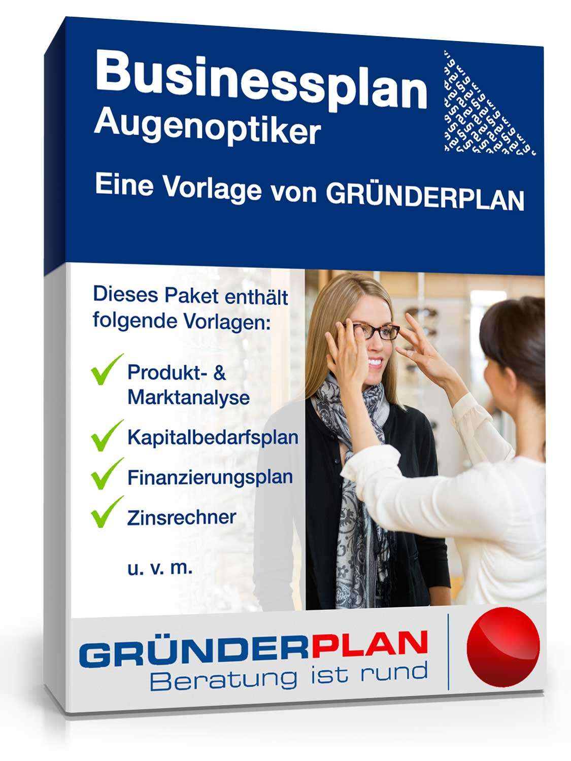 Businessplan Augenoptiker von Gründerplan Excel