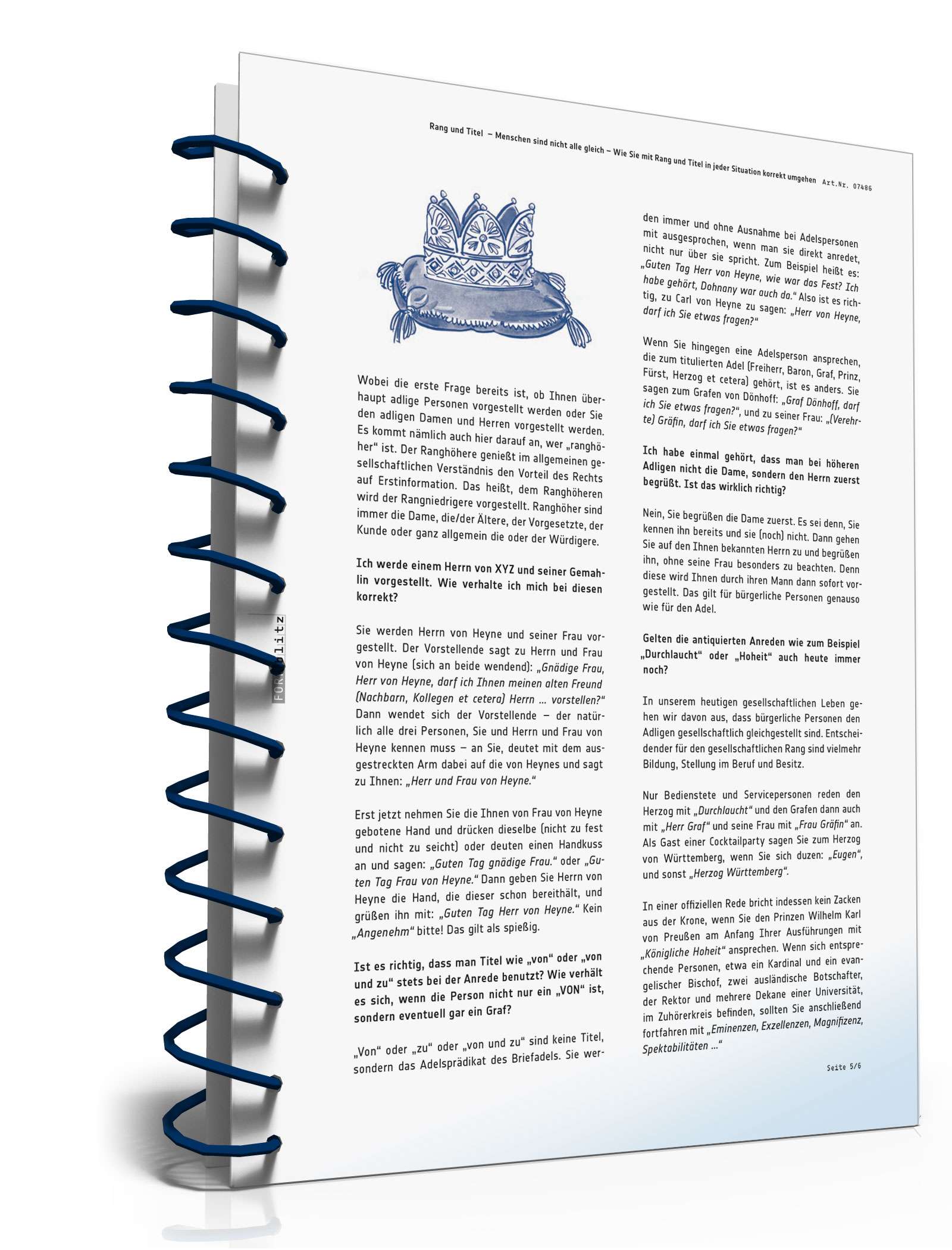 Wie Sie mit Rang und Titel in jeder Situation korrekt umgehen PDF. Seite: 6