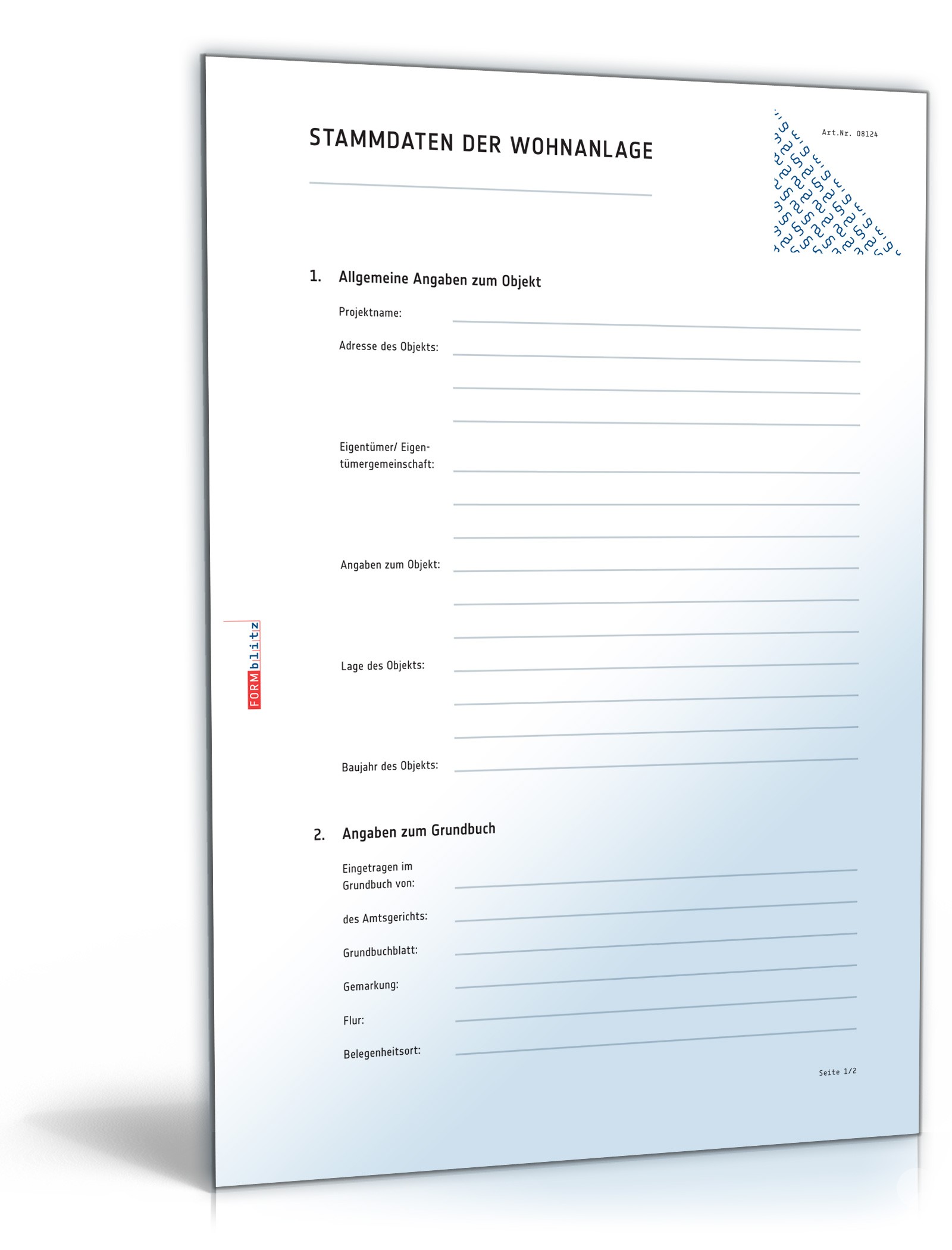 Stammdaten Wohnanlage PDF