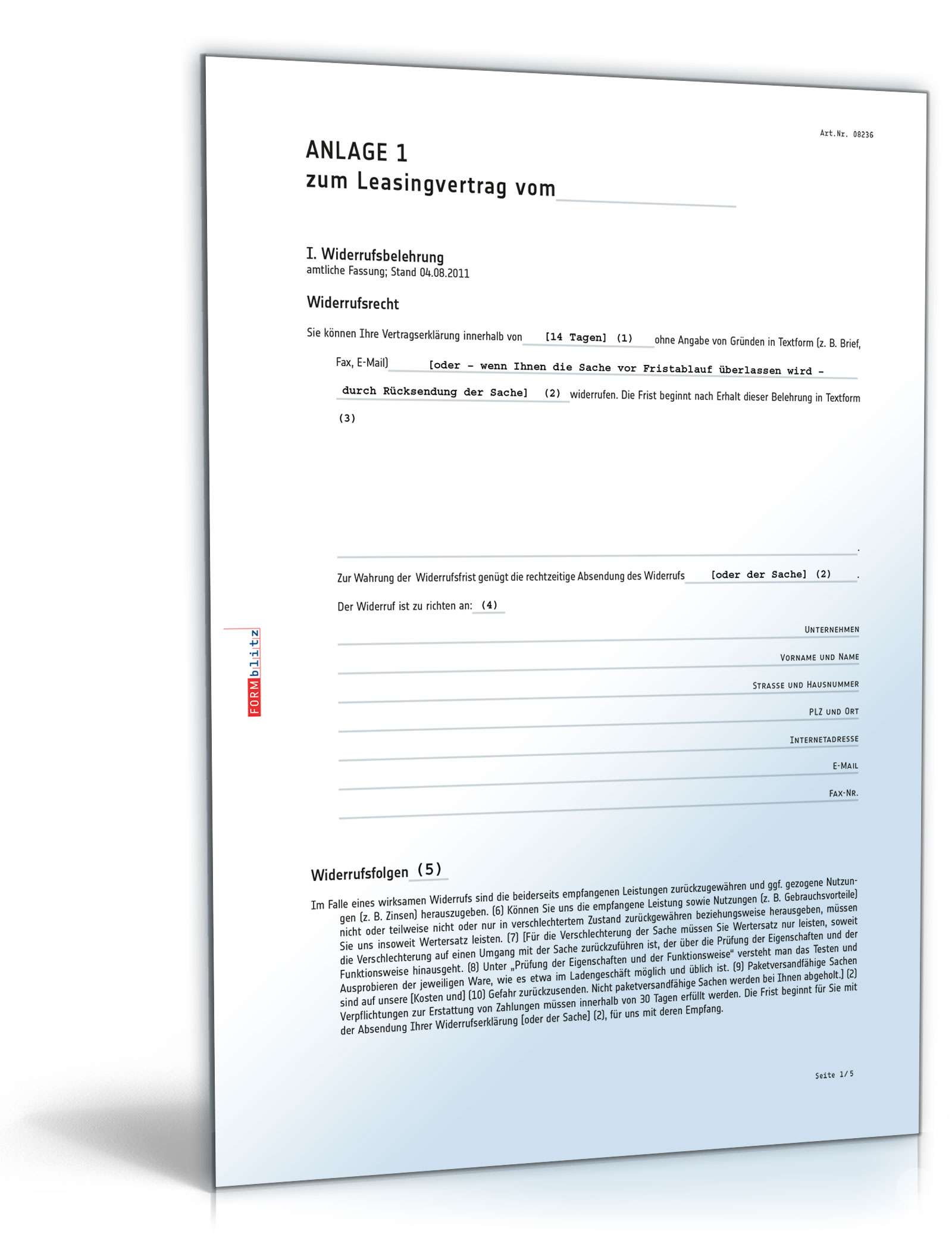 Leasingvertrag PDF. Seite: 4