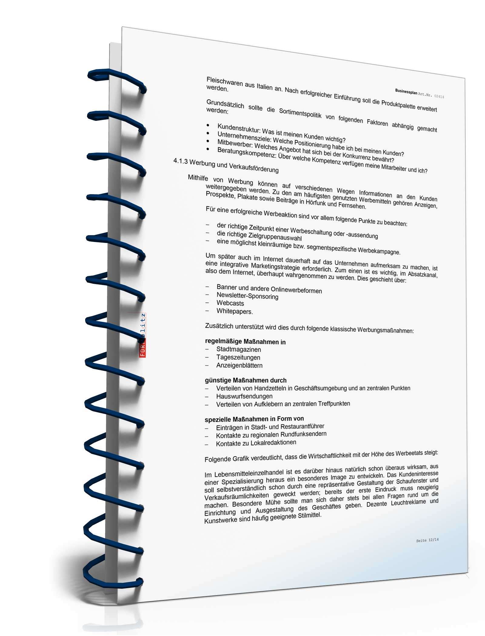 Businessplan Einzelhandel Excel. Seite: 9