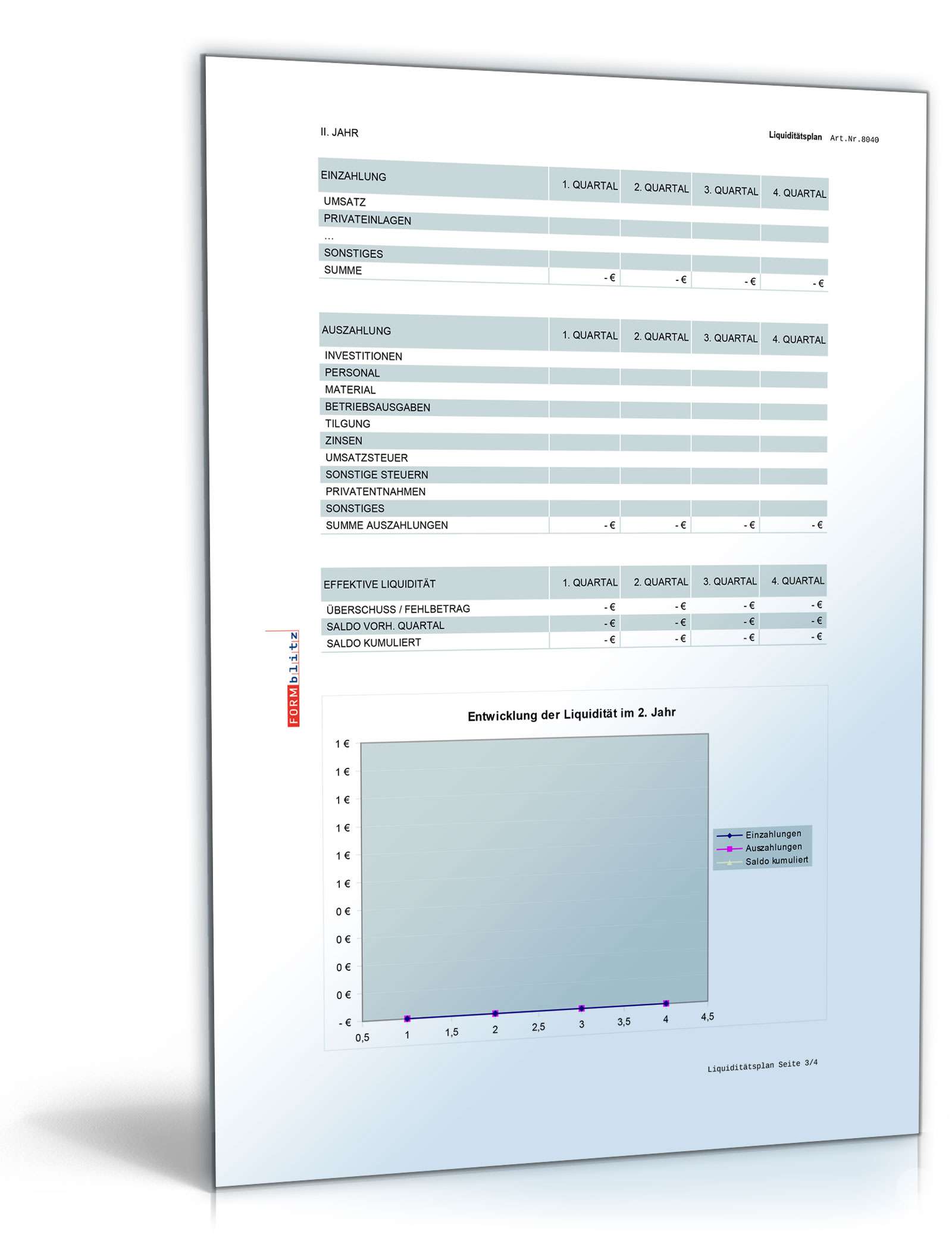 Liquiditätsplan unter Excel Excel. Seite: 3