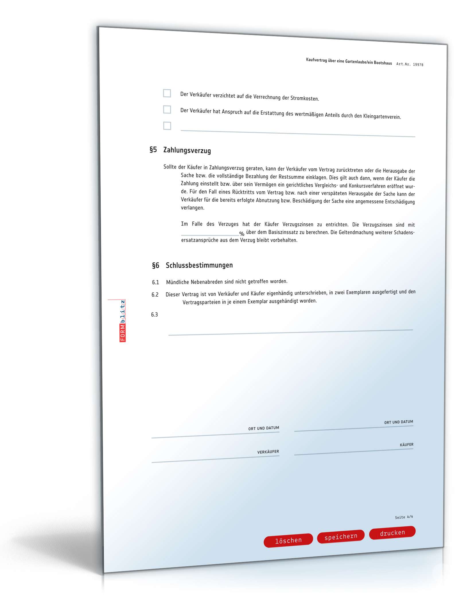 Kaufvertrag Garten PDF. Seite: 4