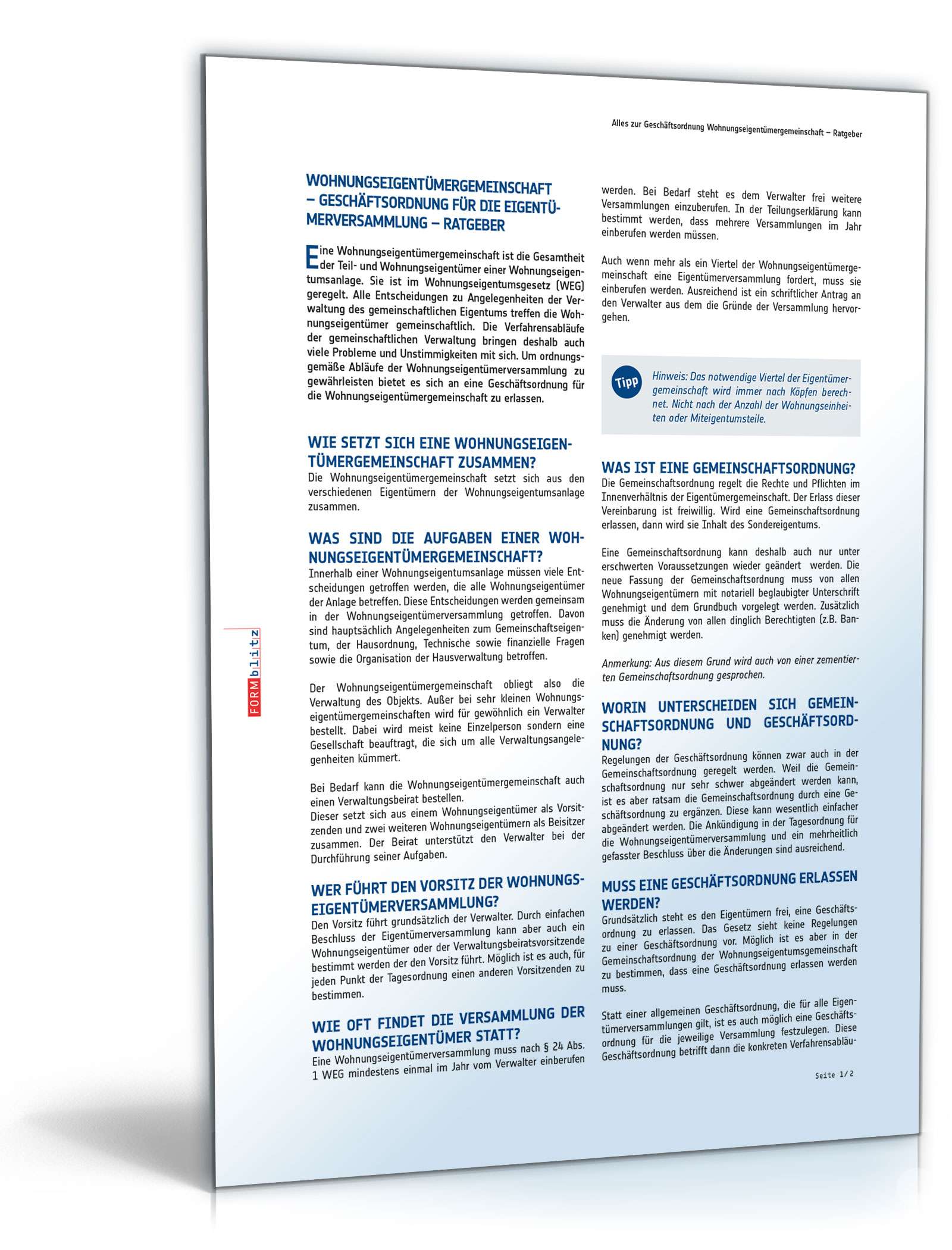 Alles zur Geschäftsordnung Wohnungseigentümergemeinschaft PDF. Seite: 3