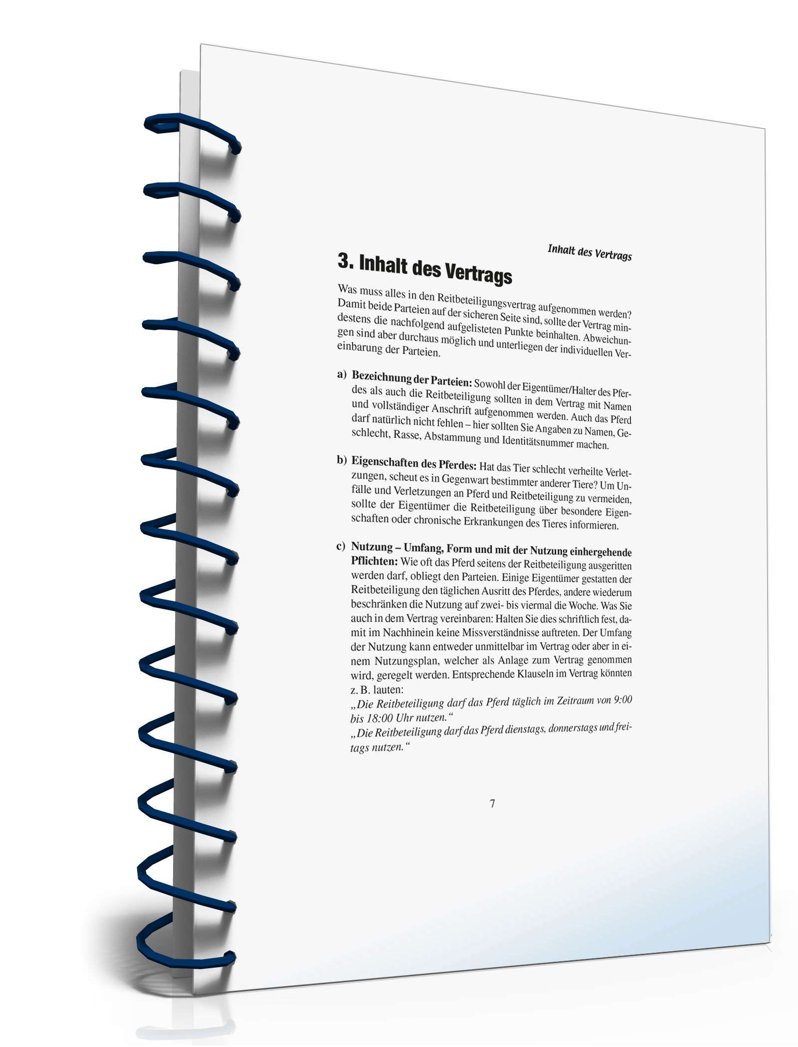 Ratgeber Reitbeteiligungsvertrag PDF. Seite: 7