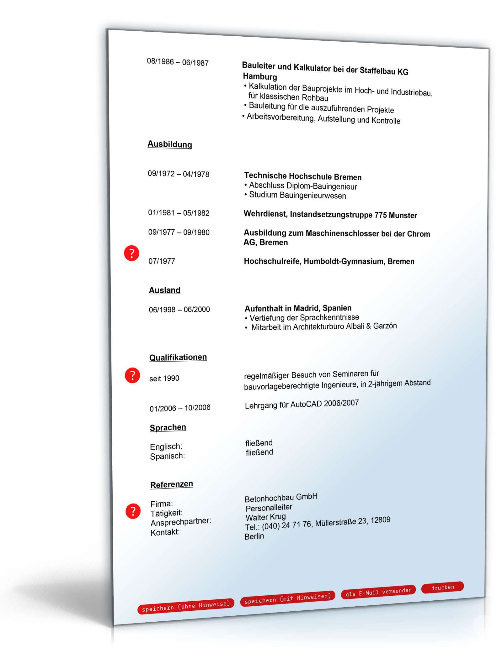 Lebenslauf Generation 50plus Hochschulabschluss PDF. Seite: 3