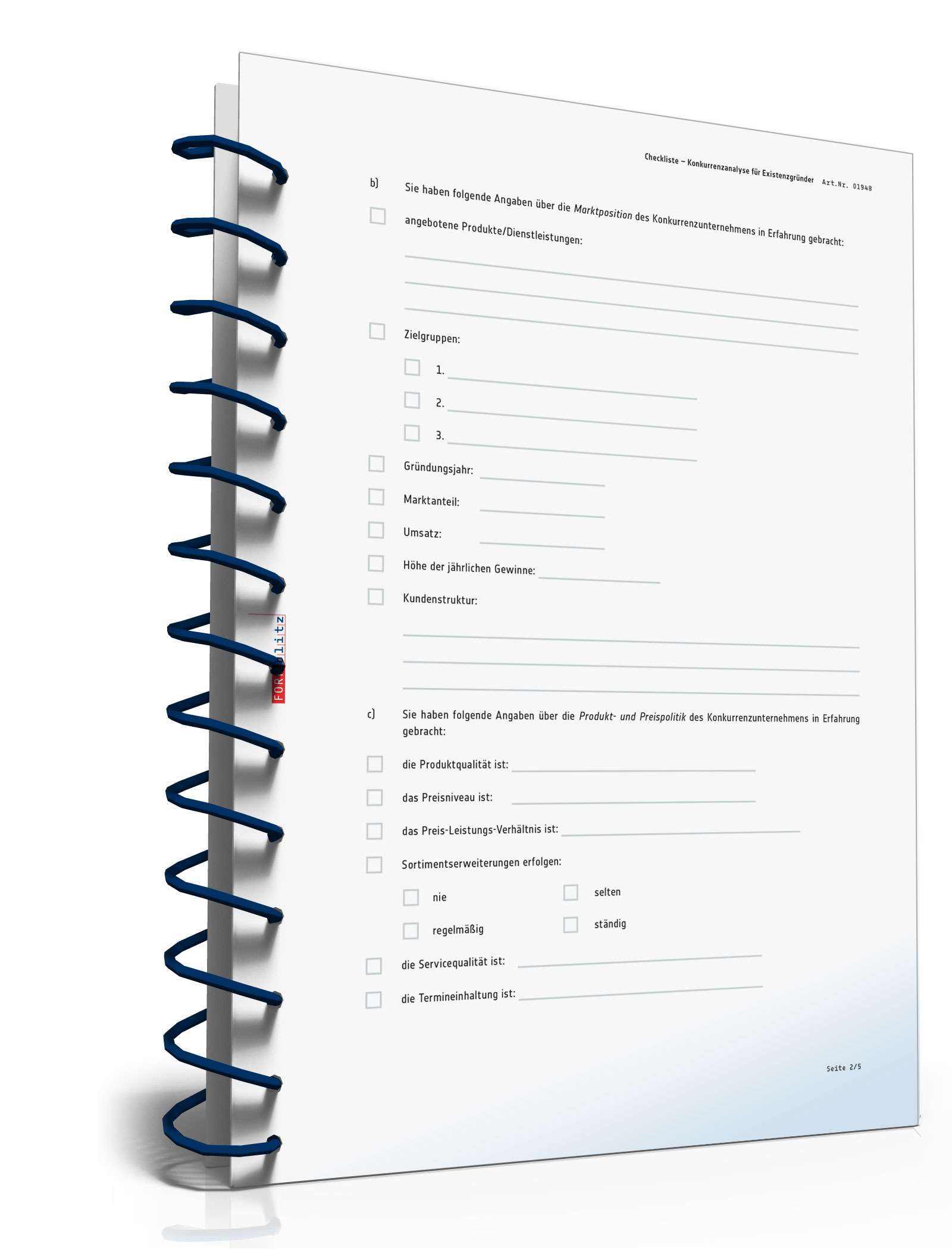 Konkurrenzanalyse für Existenzgründer PDF. Seite: 2