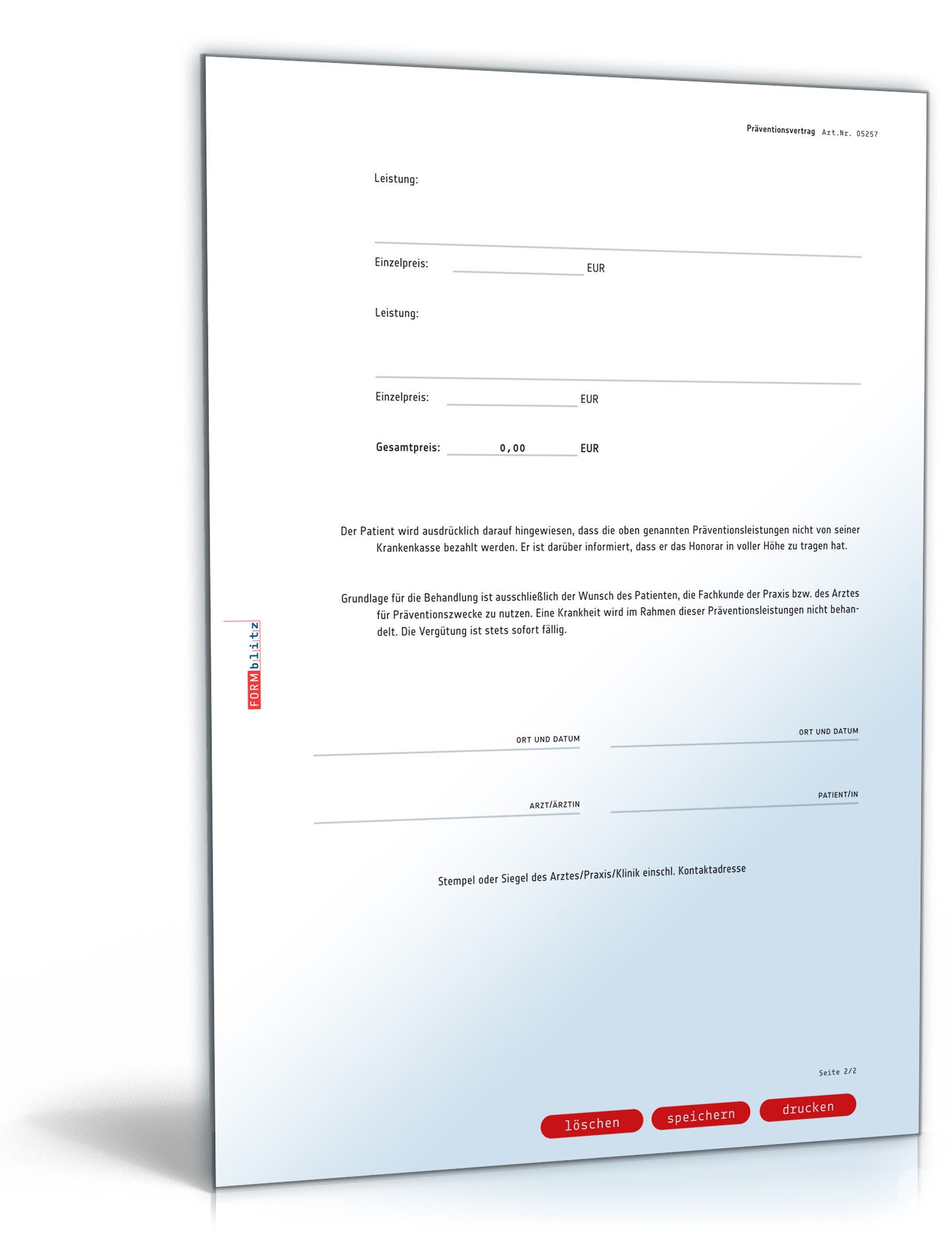 Präventionsvertrag PDF. Seite: 2