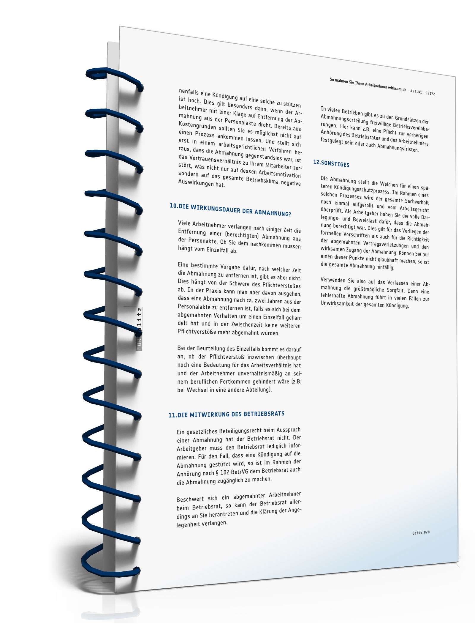 Was Sie bei einer Abmahnung beachten müssen PDF. Seite: 8