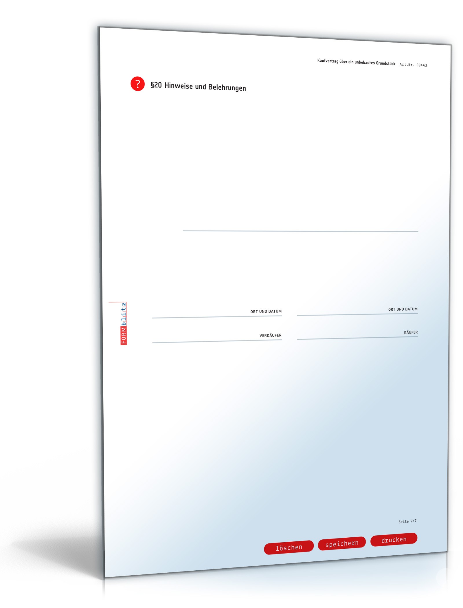 Kaufvertrag unbebautes Grundstück PDF. Seite: 7