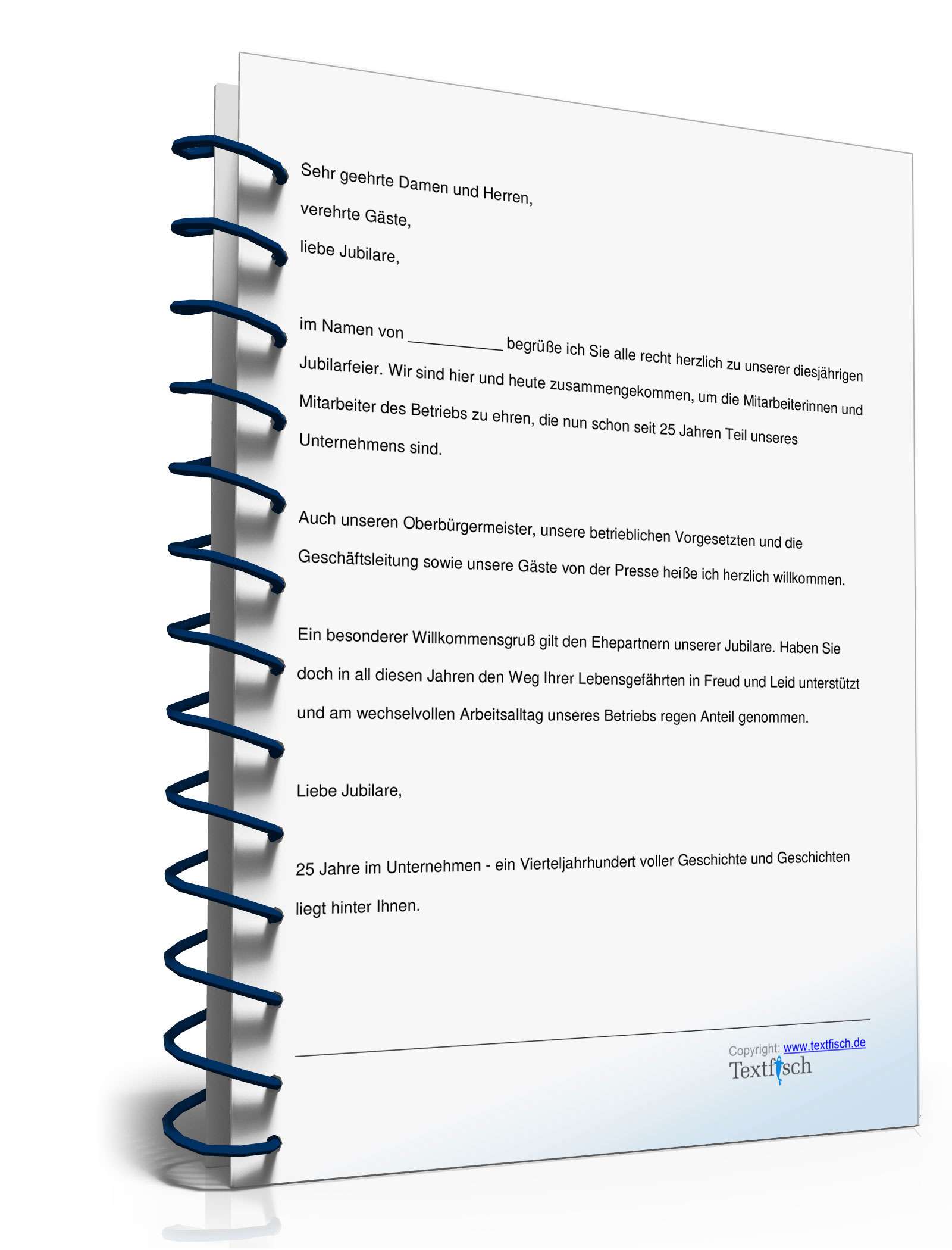 Jubiläumsrede für Mitarbeiter/Angestellten über seine Zugehörigkeit zur Firma PDF. Seite: 2