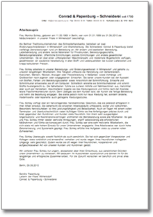 Arbeitszeugnis Schneider Note Zwei  Word