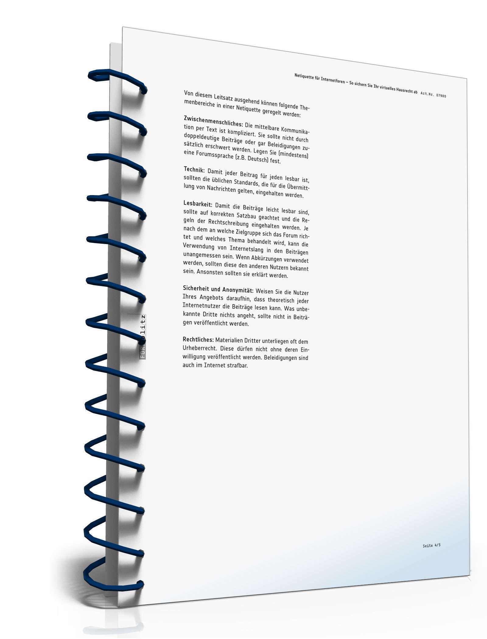 Netiquette für Internetforen PDF. Seite: 5