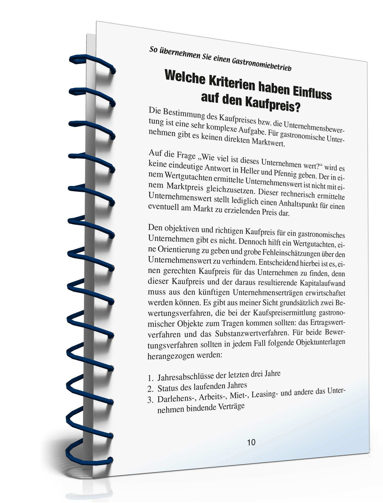 Ratgeber Übernahme Gastronomiebetrieb PDF. Seite: 10