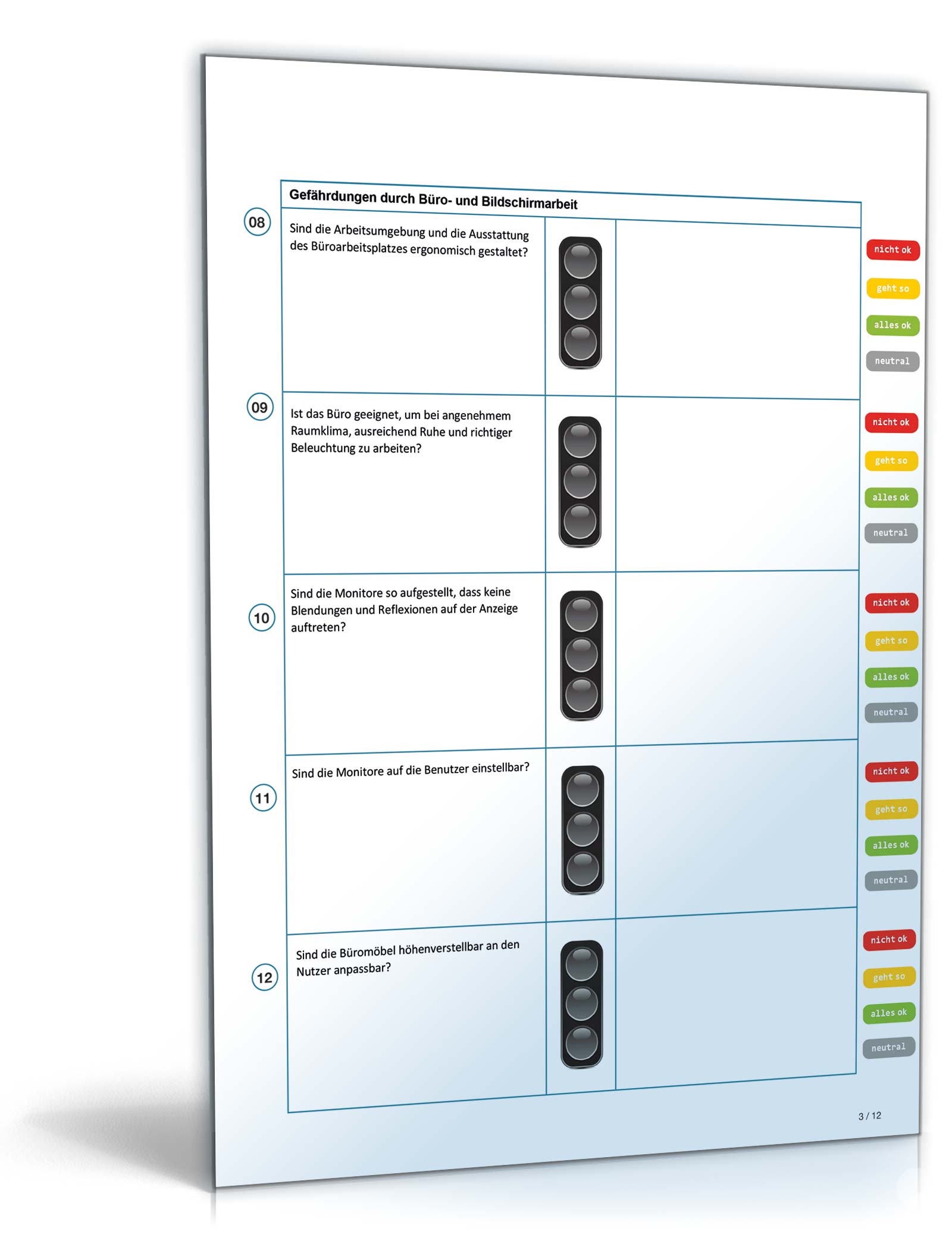 Gefährdungsbeurteilung Kleinbetriebe Büro PDF. Seite: 3