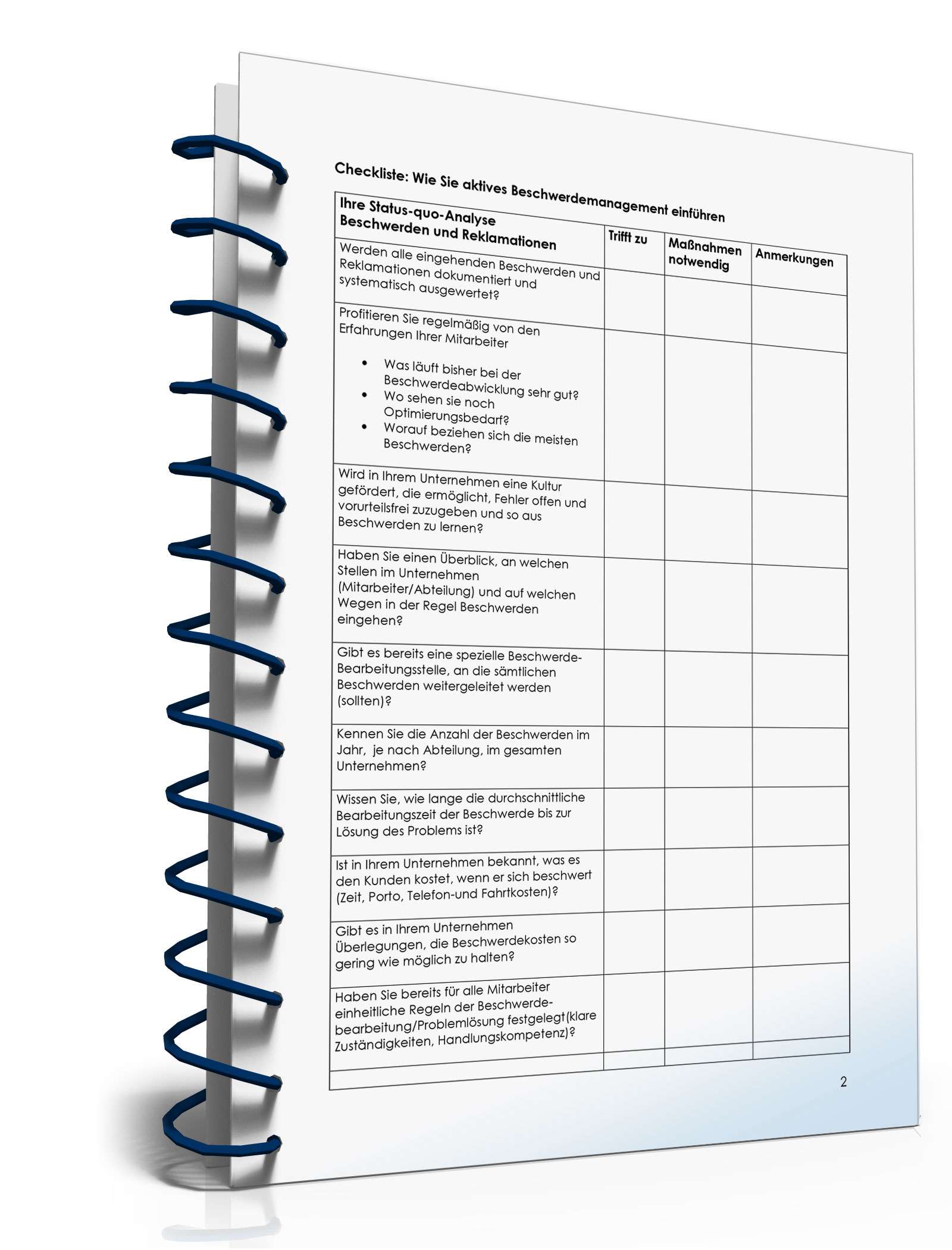 Checkliste - Beschwerdemanagement PDF. Seite: 2