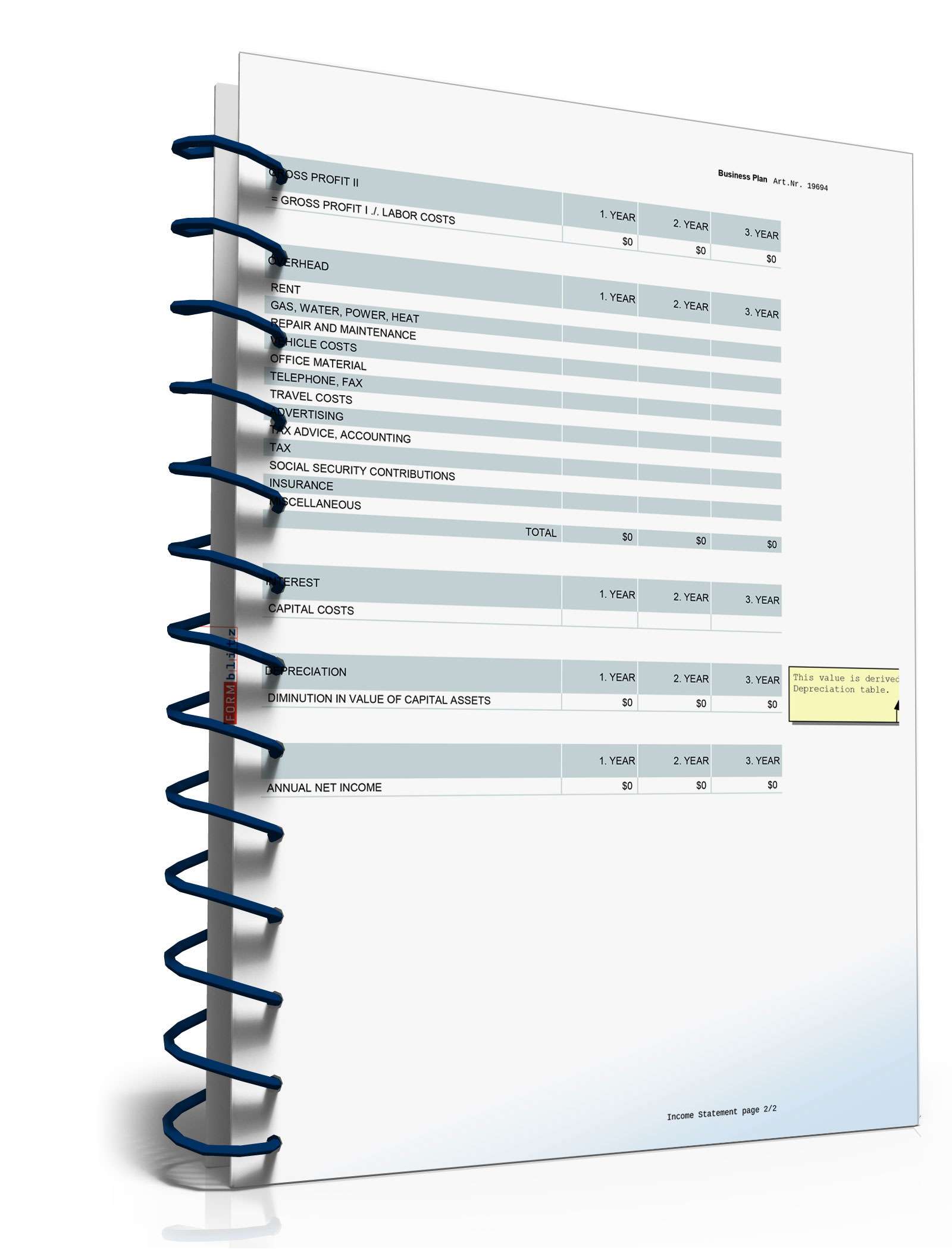 Businessplan auf Englisch Excel. Seite: 22
