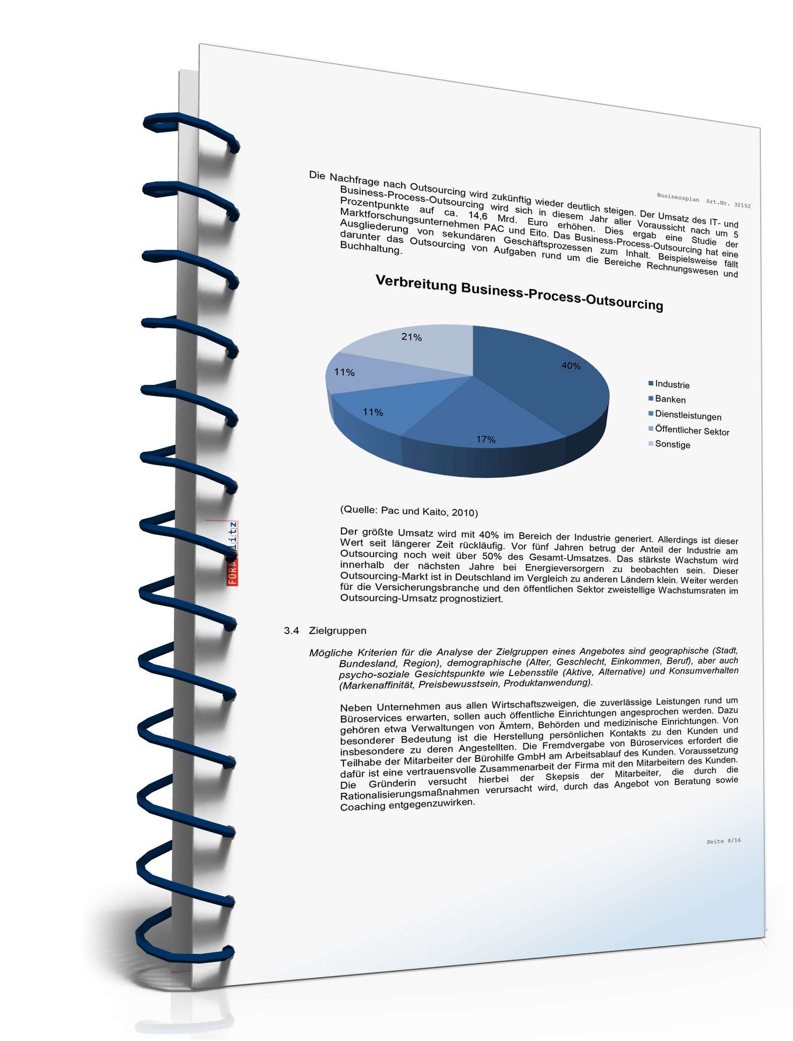 Businessplan Büroservice Excel. Seite: 8
