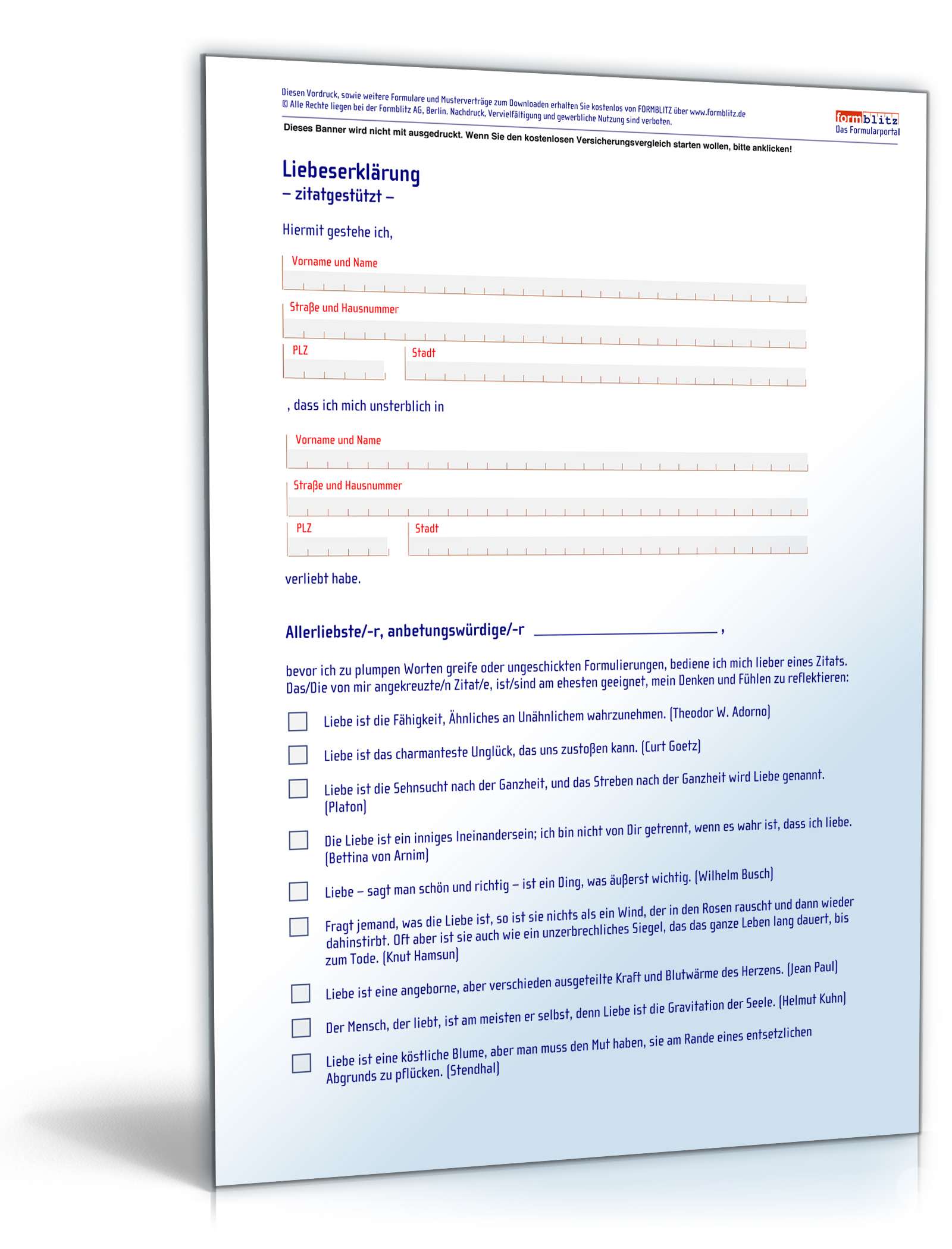 Liebeserklärung zitatgestützt PDF