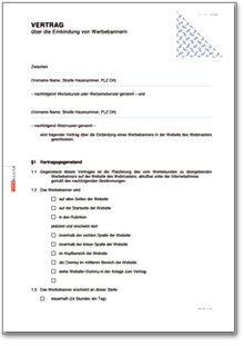 Vertrag Einbindung Werbebanner Word