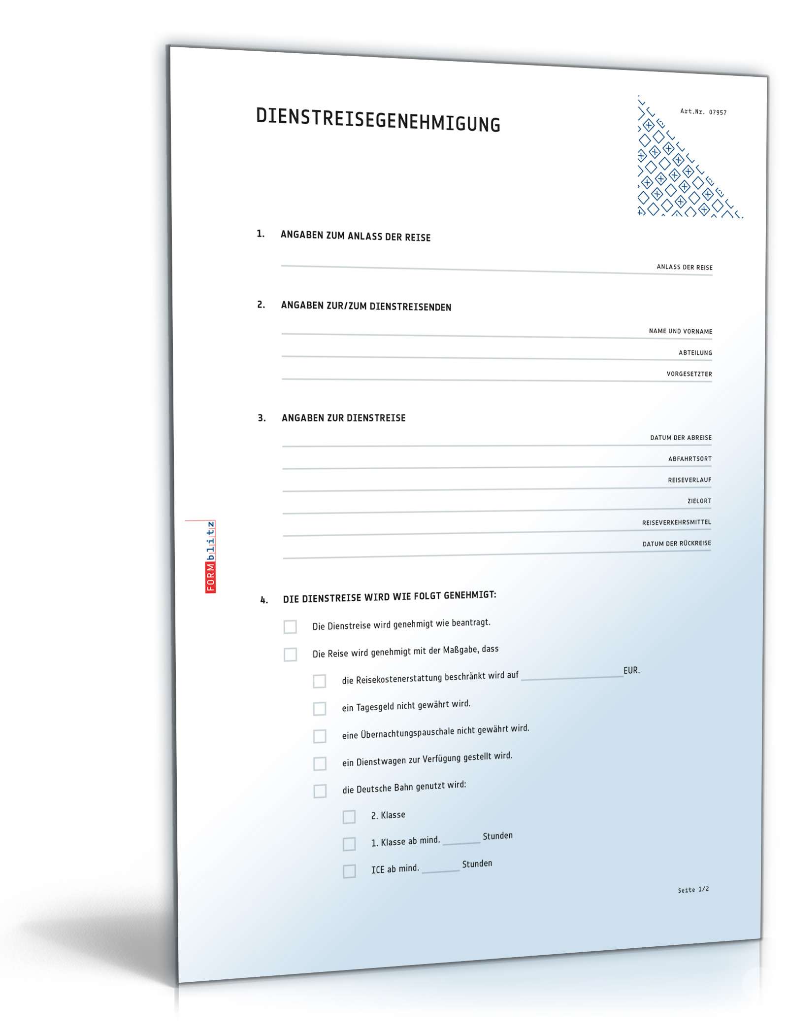 Dienstreisegenehmigung PDF