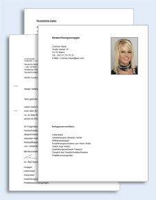 Bewerbungs-Paket Friseurin Excel