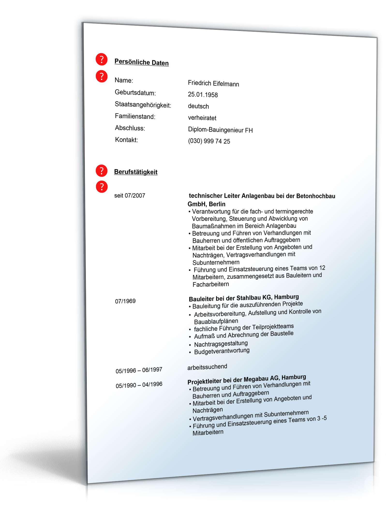 Lebenslauf Generation 50plus Hochschulabschluss PDF. Seite: 2