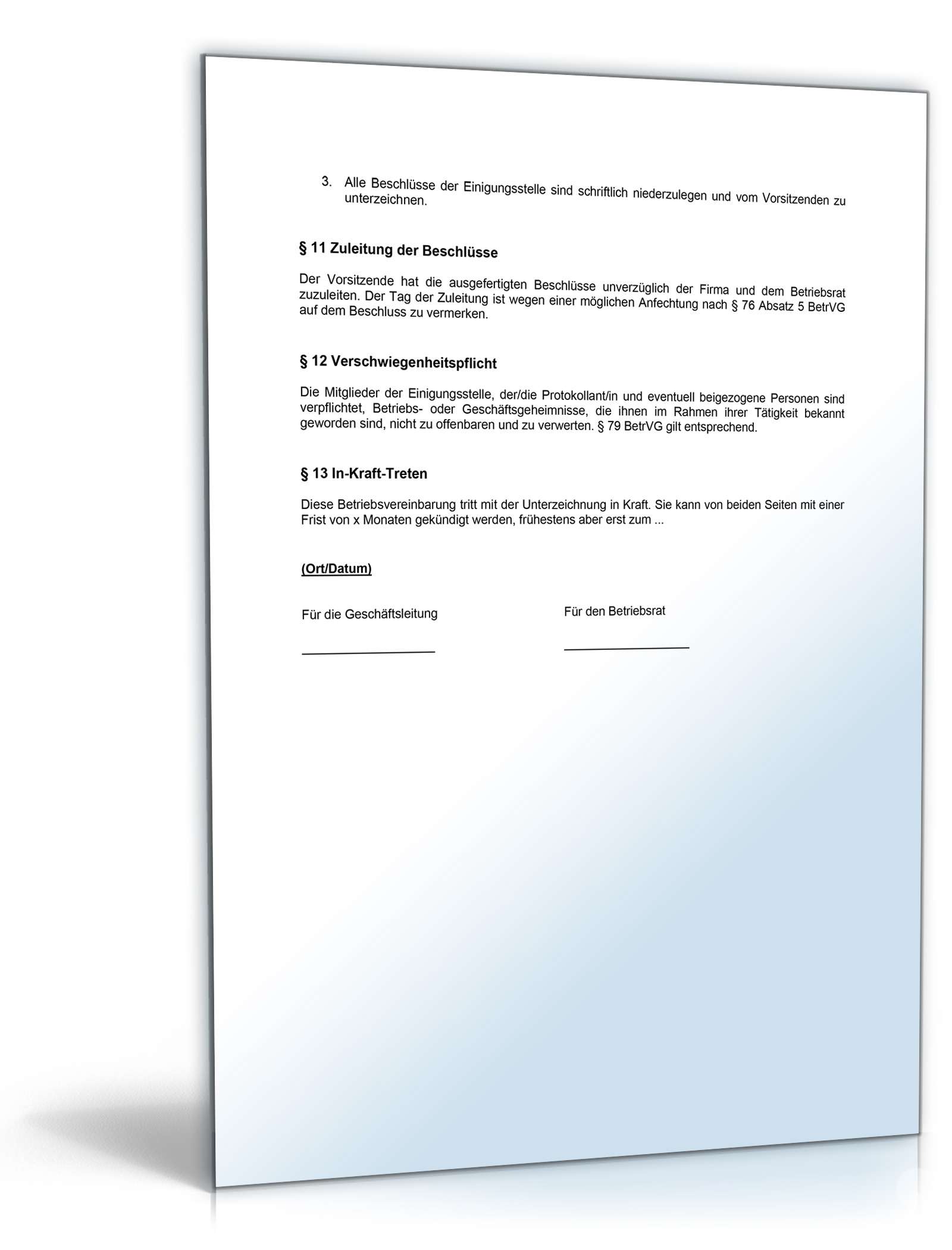 Betriebsvereinbarung Durchführung des ständigen Einigungsstellenverfahrens PDF. Seite: 4