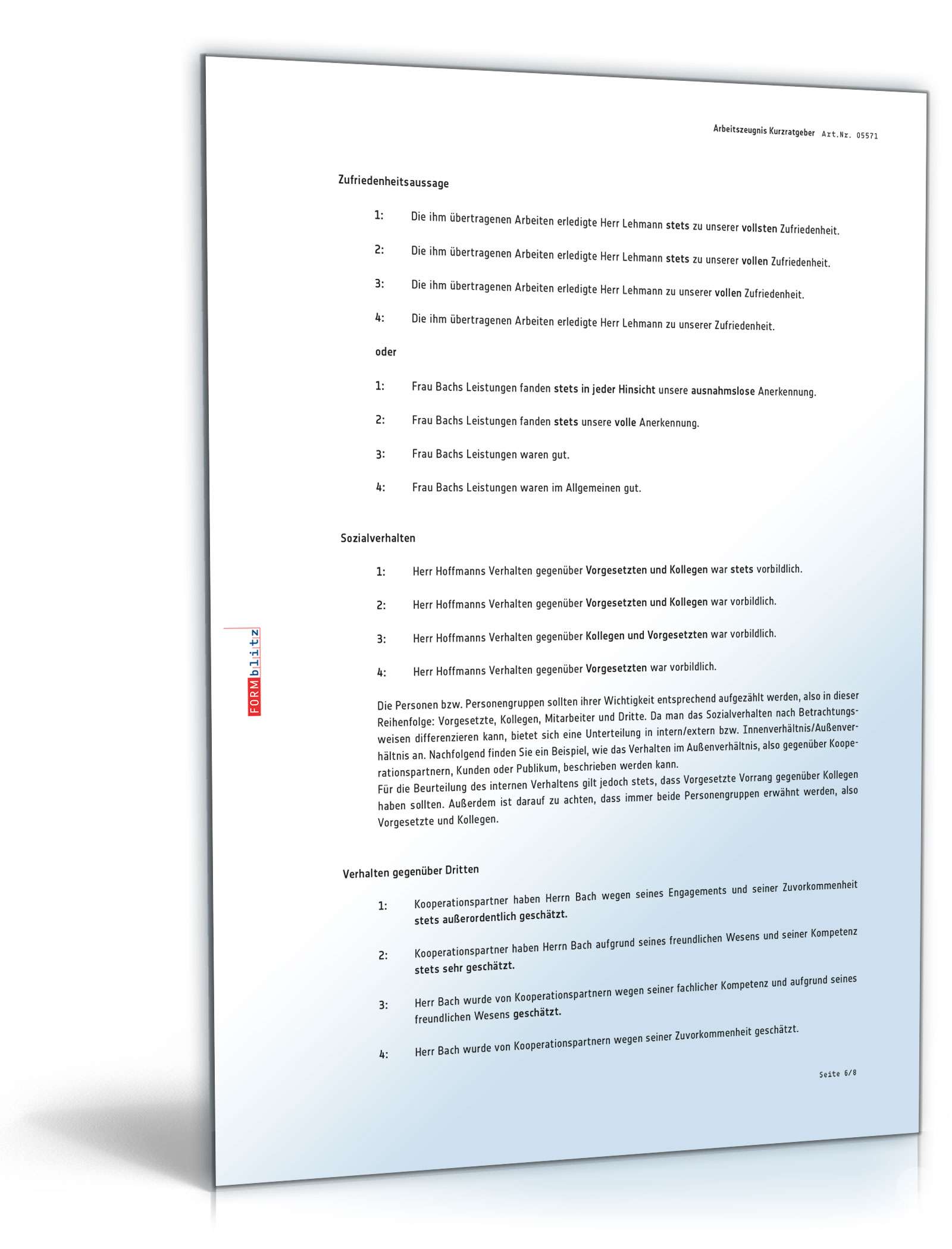 Arbeitszeugnis Architekt Excel. Seite: 11