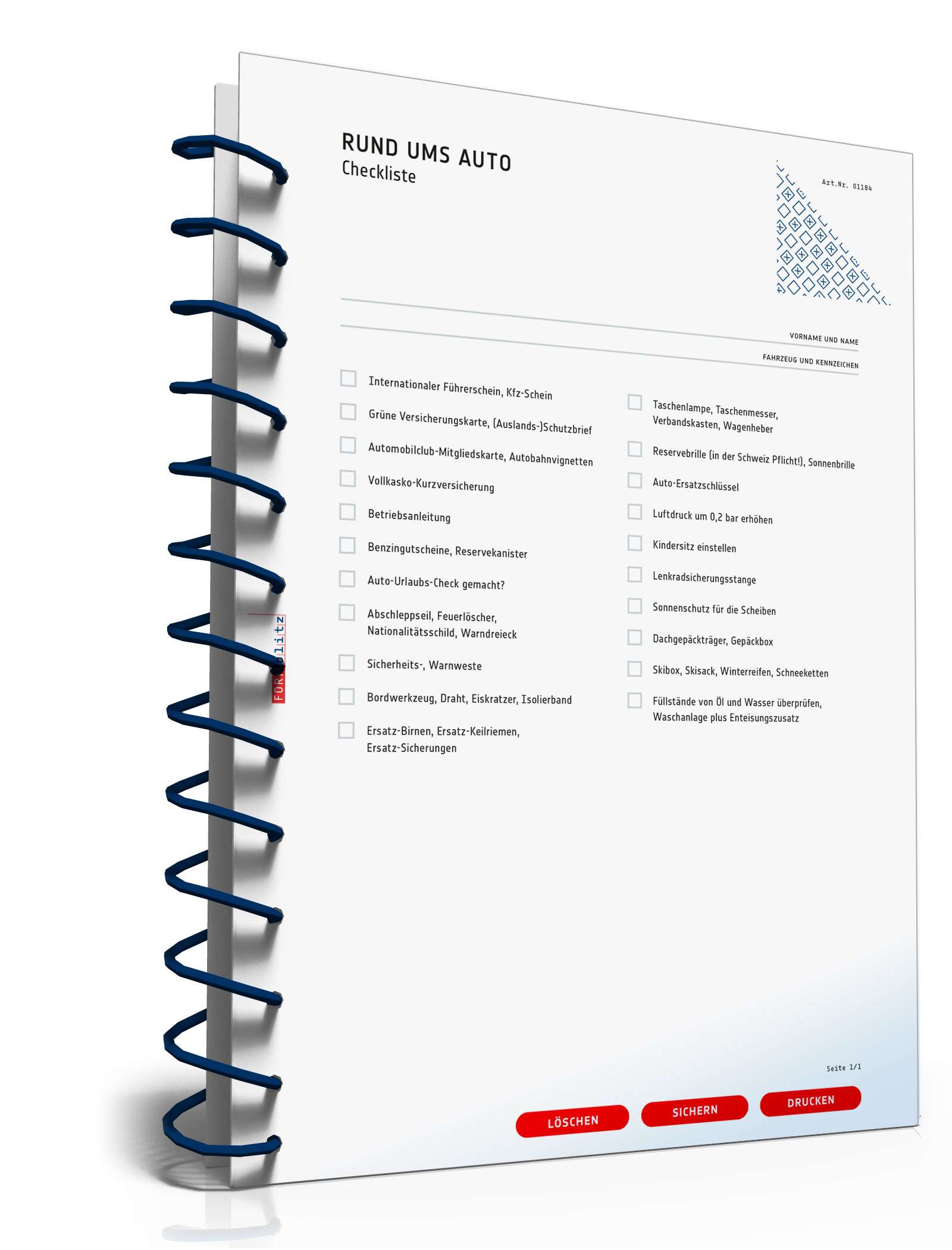 Checkliste Rund ums Auto PDF